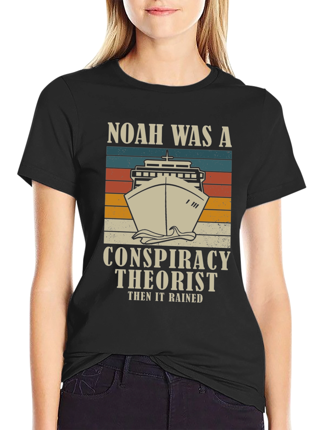 Noah Was A Conspiracy Theorist Mens Graphic T-Shirt