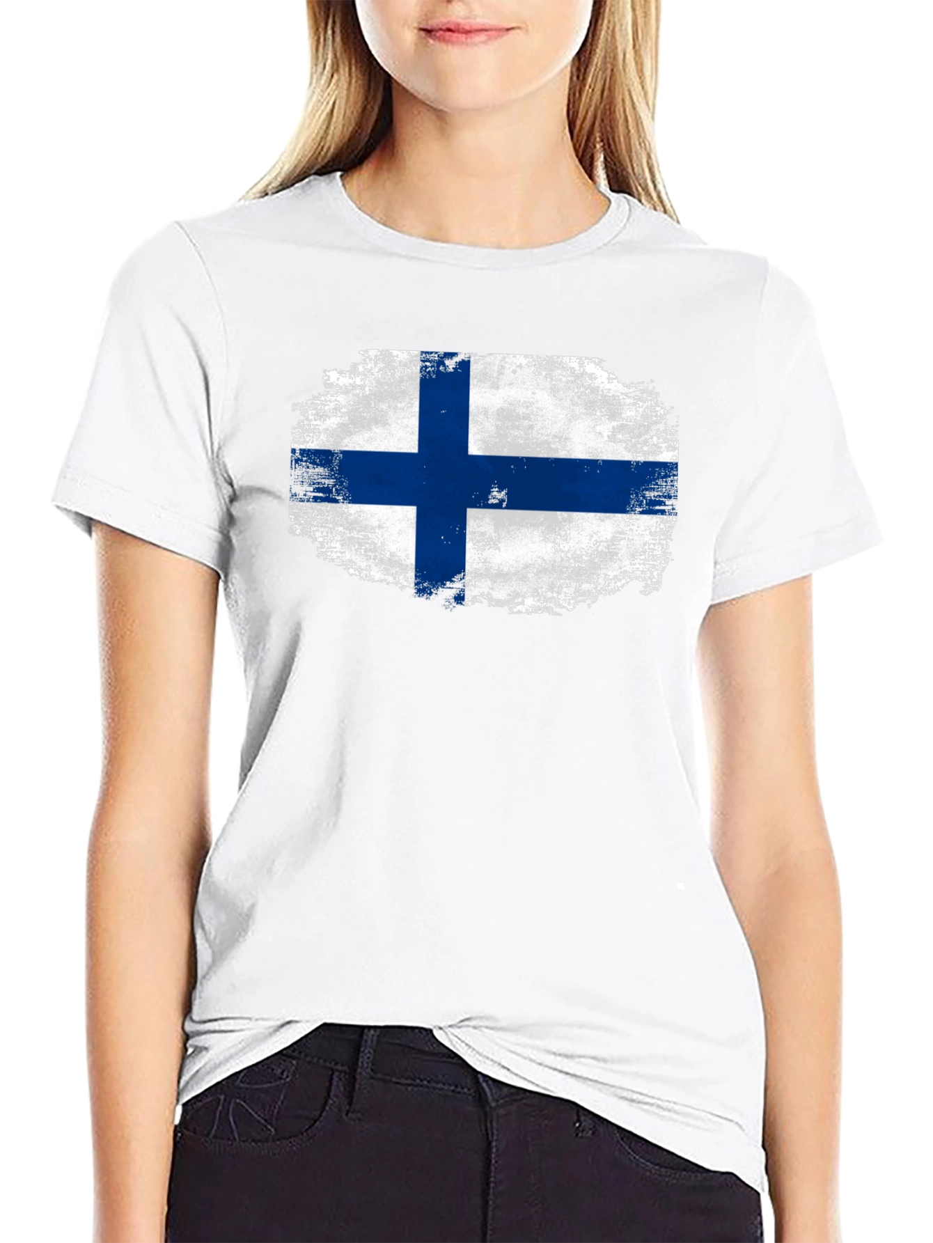Finland Flag T-Shirt - Distressed Finnish Pride Tee