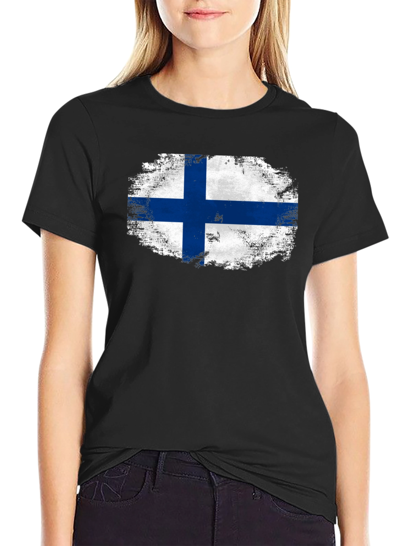 Finland Flag T-Shirt - Distressed Finnish Pride Tee