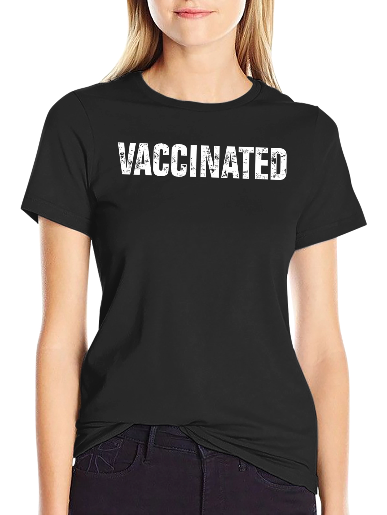 Vaccinated Distressed Graphic Tee