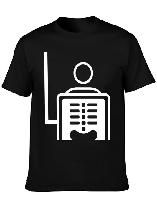 Radiology Skeleton X-Ray T-Shirt - Black Novelty Tee