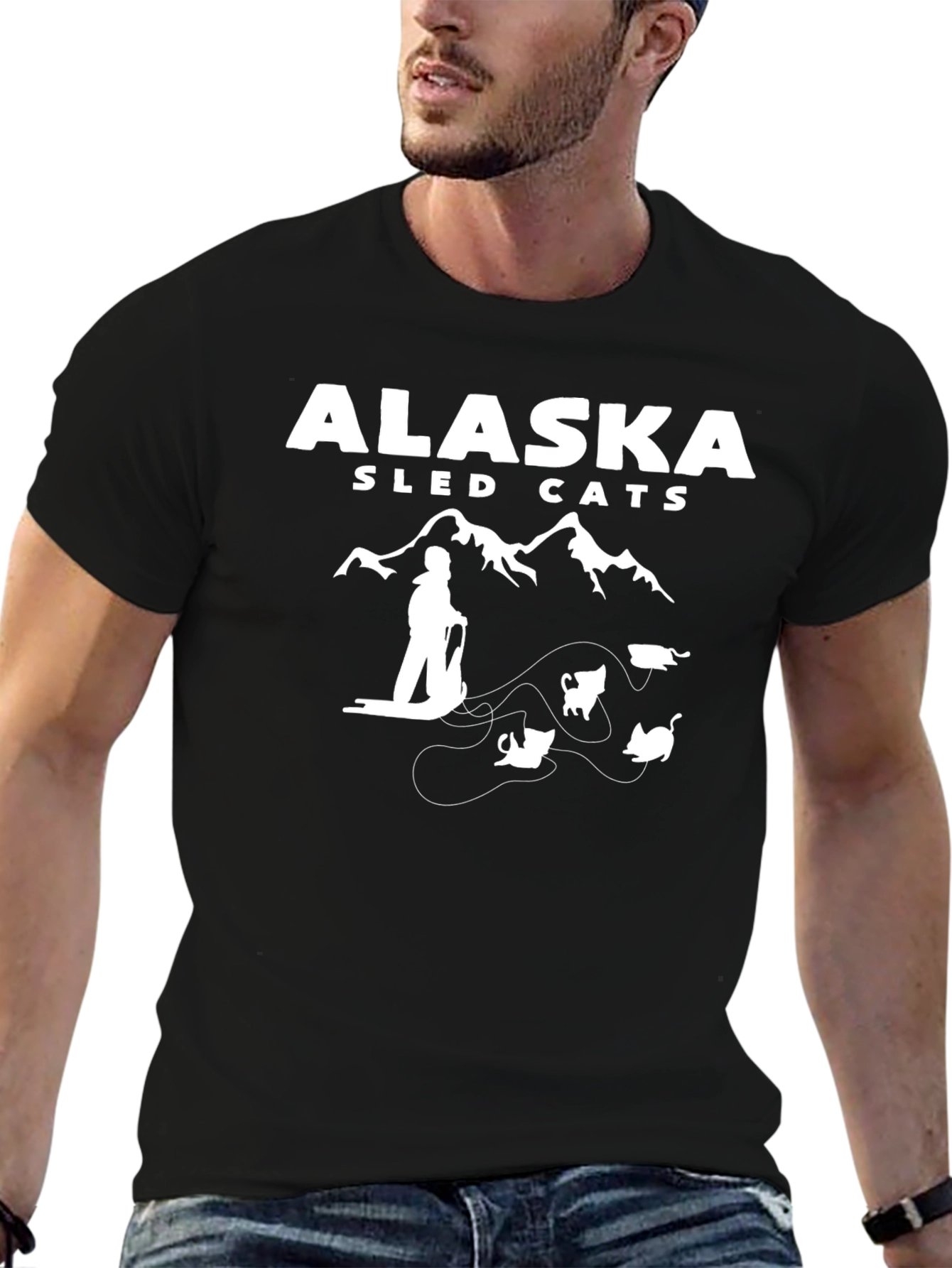 Alaska Sled Cats Graphic T-Shirt