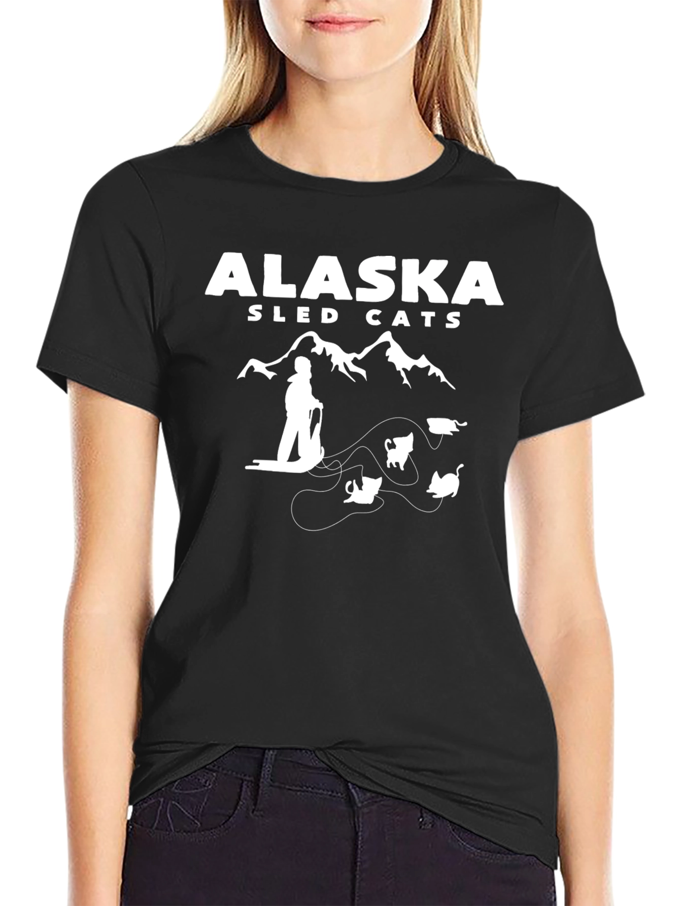 Alaska Sled Cats Graphic T-Shirt