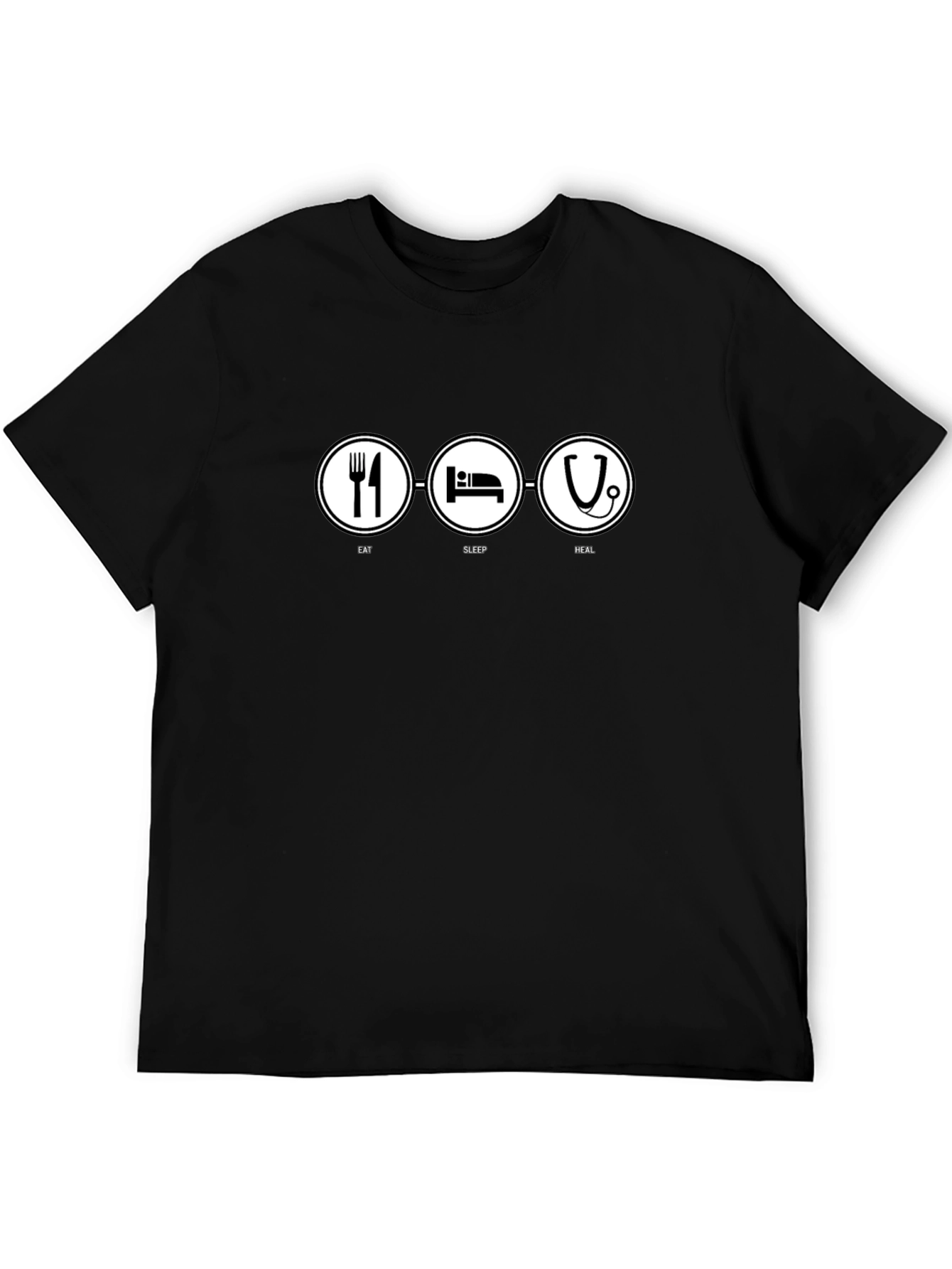 Eat Sleep Heal T-Shirt | Black Graphic Tee