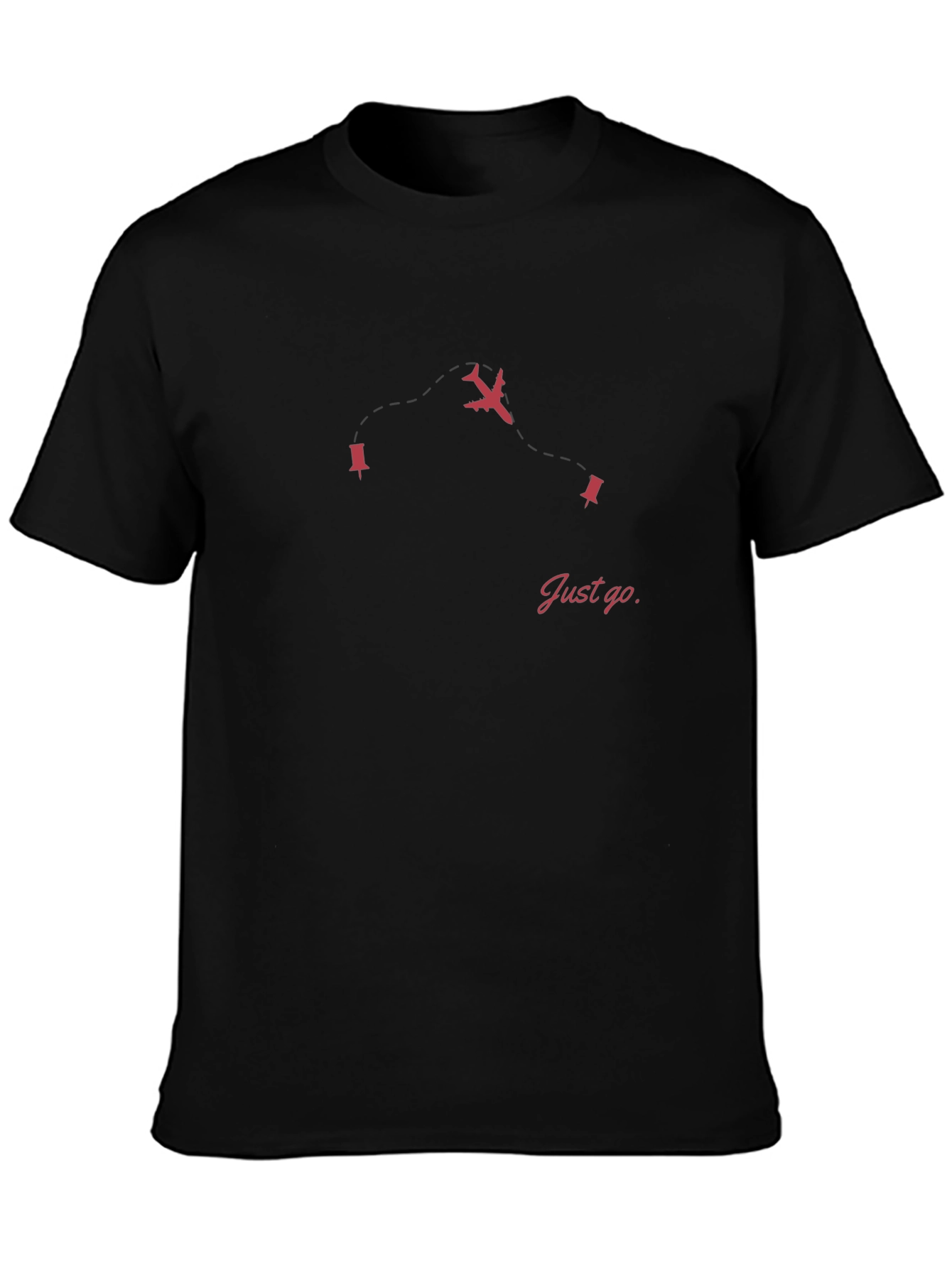 Just Go Airplane Graphic Tee - Travel Style