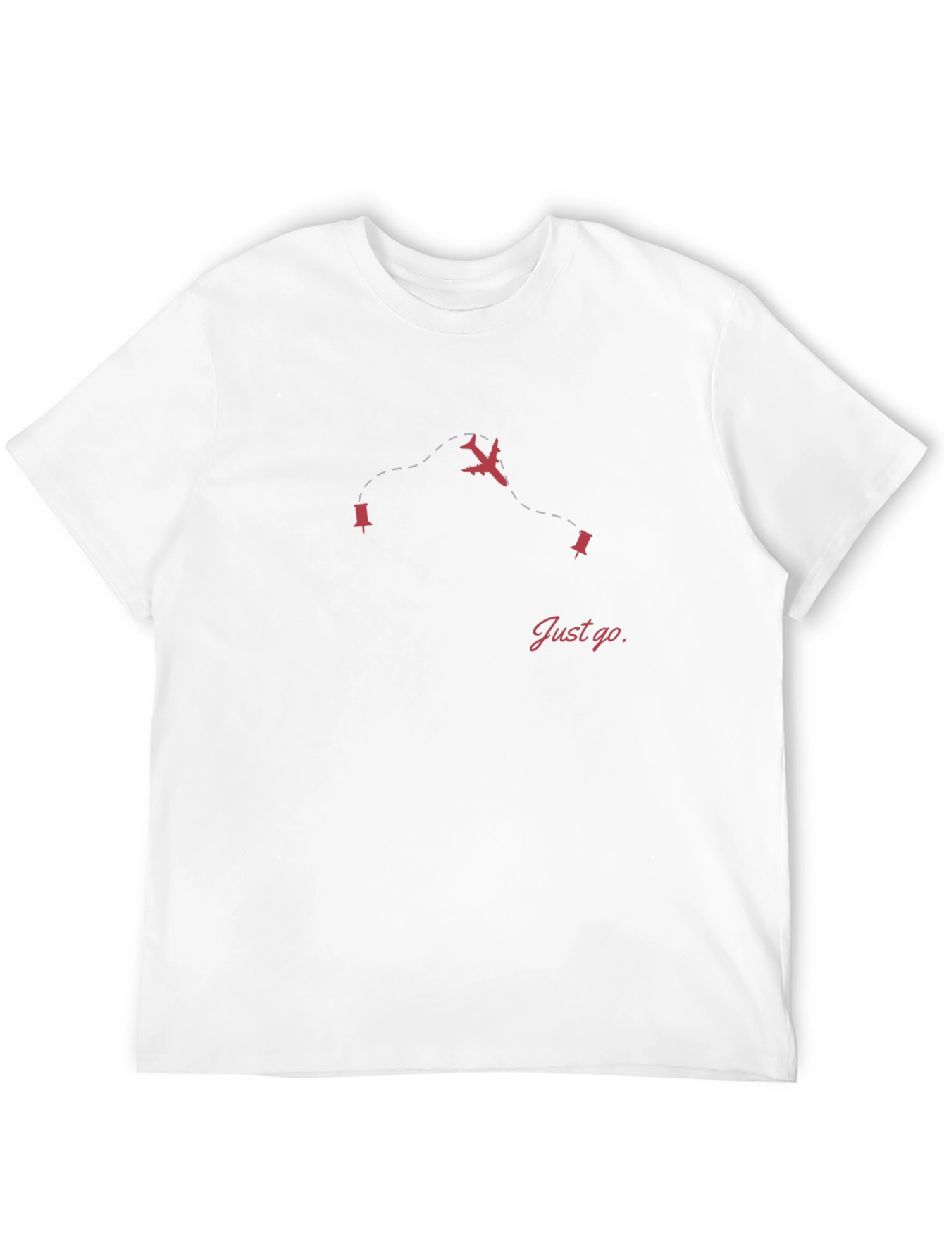 Just Go Airplane Graphic Tee - Travel Style