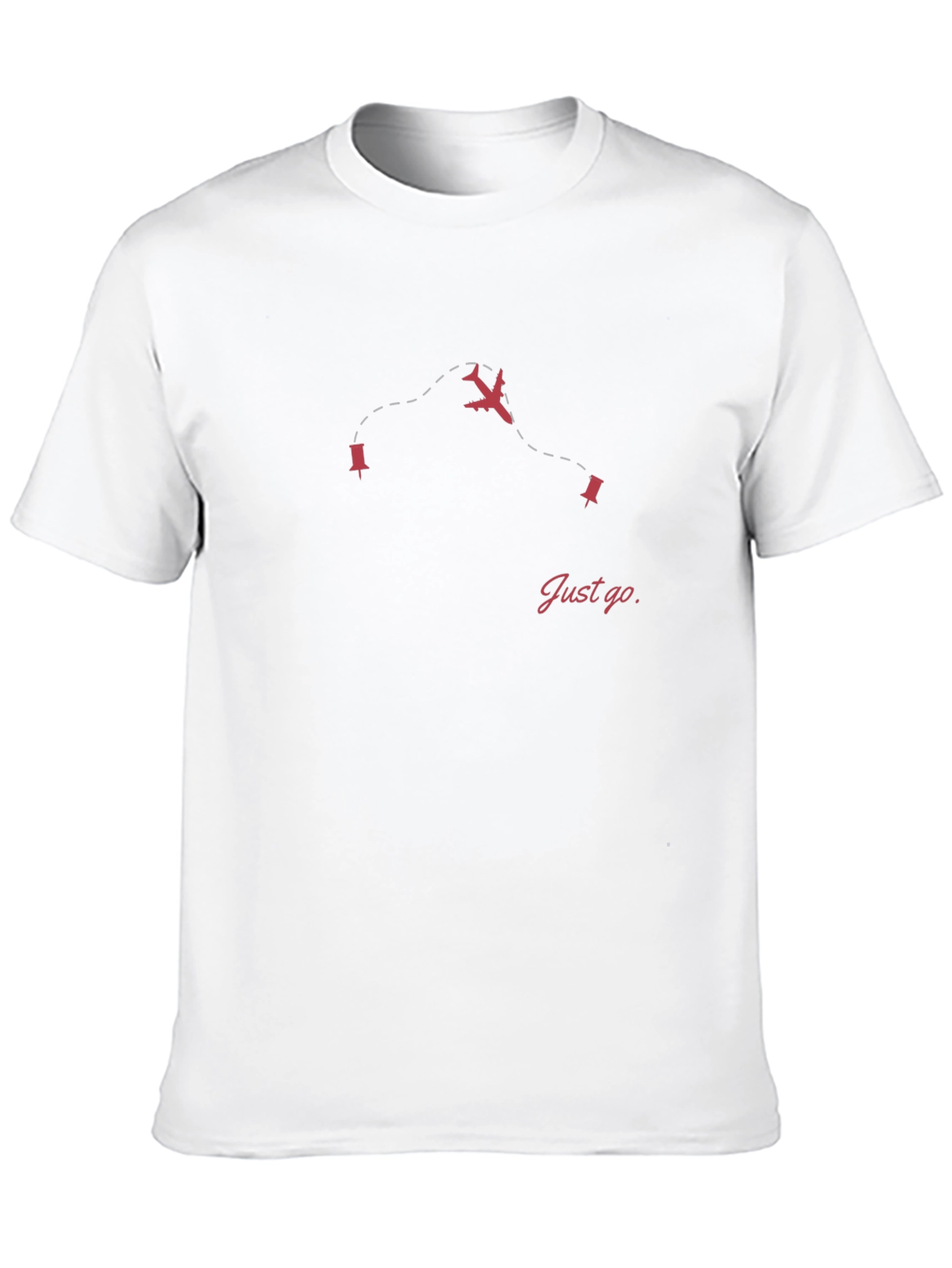 Just Go Airplane Graphic Tee - Travel Style