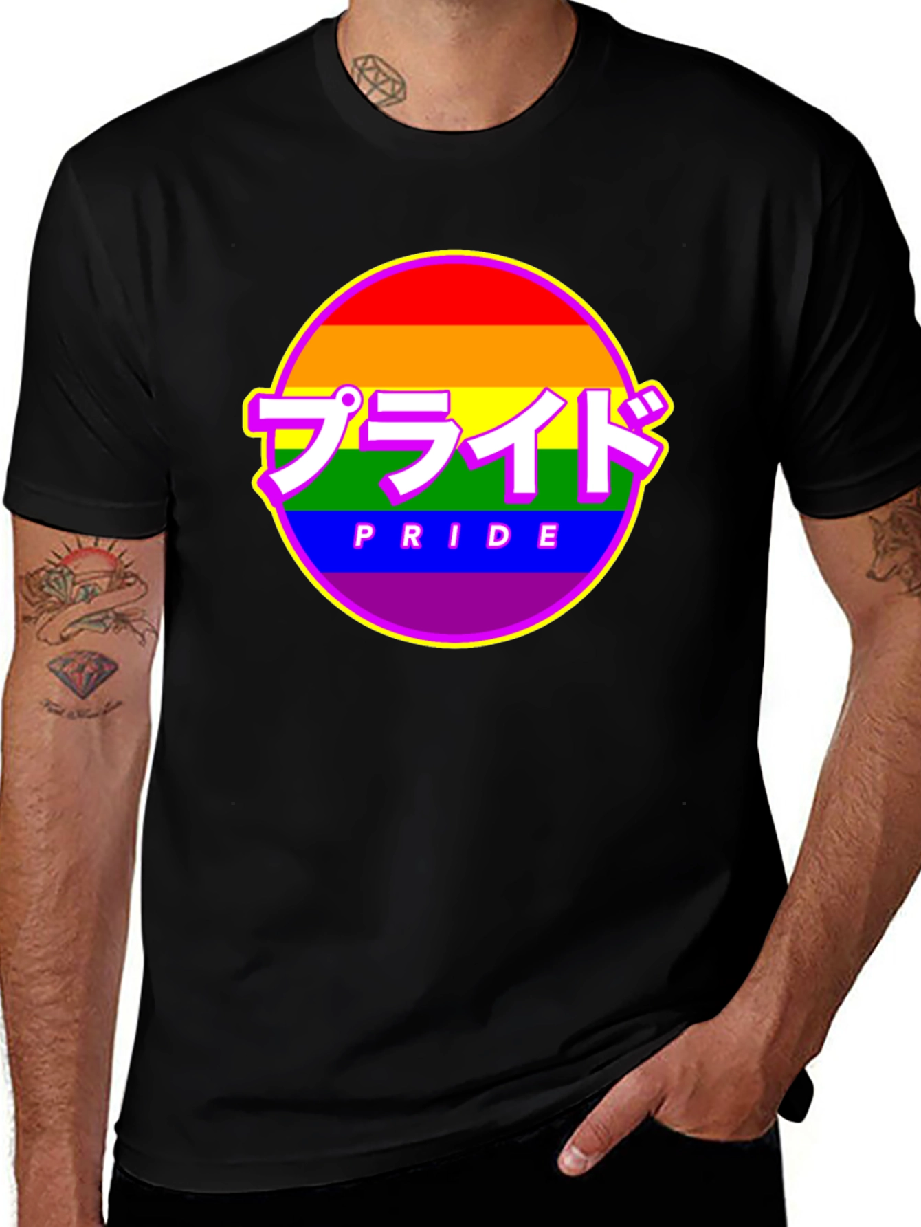 Pride Rainbow Graphic Tee - Japanese Inspired Pride Shirt