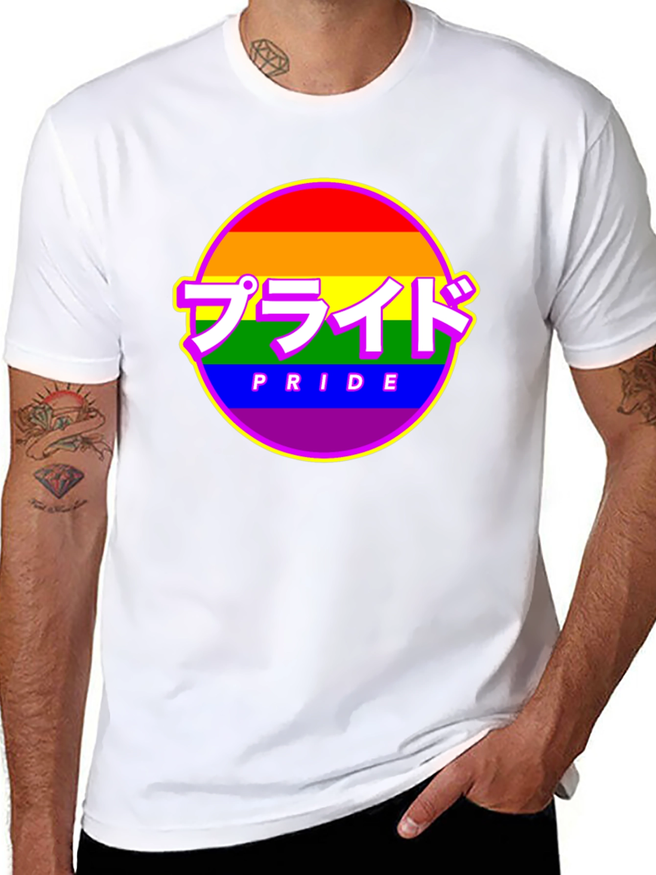 Pride Rainbow Graphic Tee - Japanese Inspired Pride Shirt