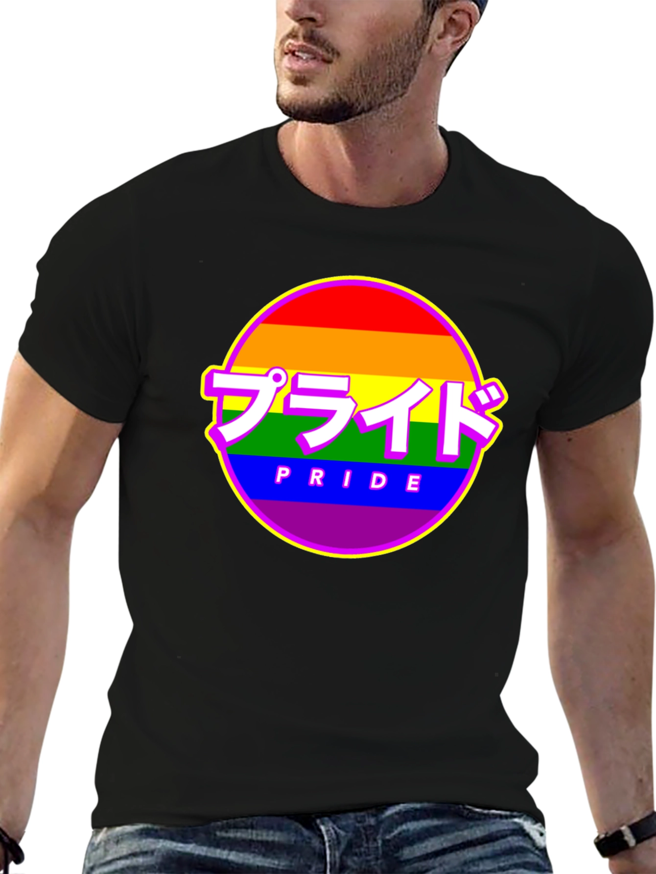 Pride Rainbow Graphic Tee - Japanese Inspired Pride Shirt