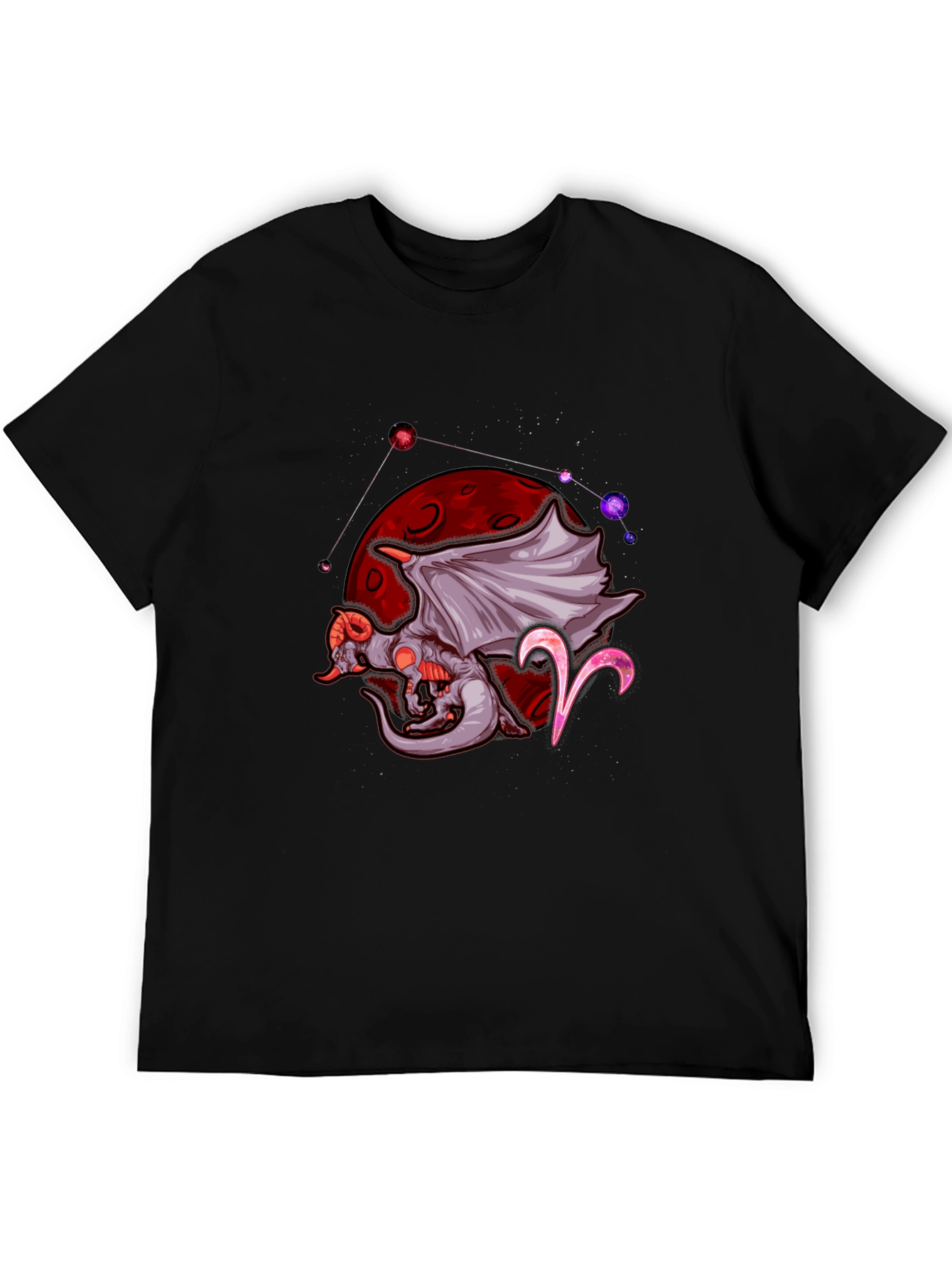 Aries Dragon Graphic Tee - Zodiac Design