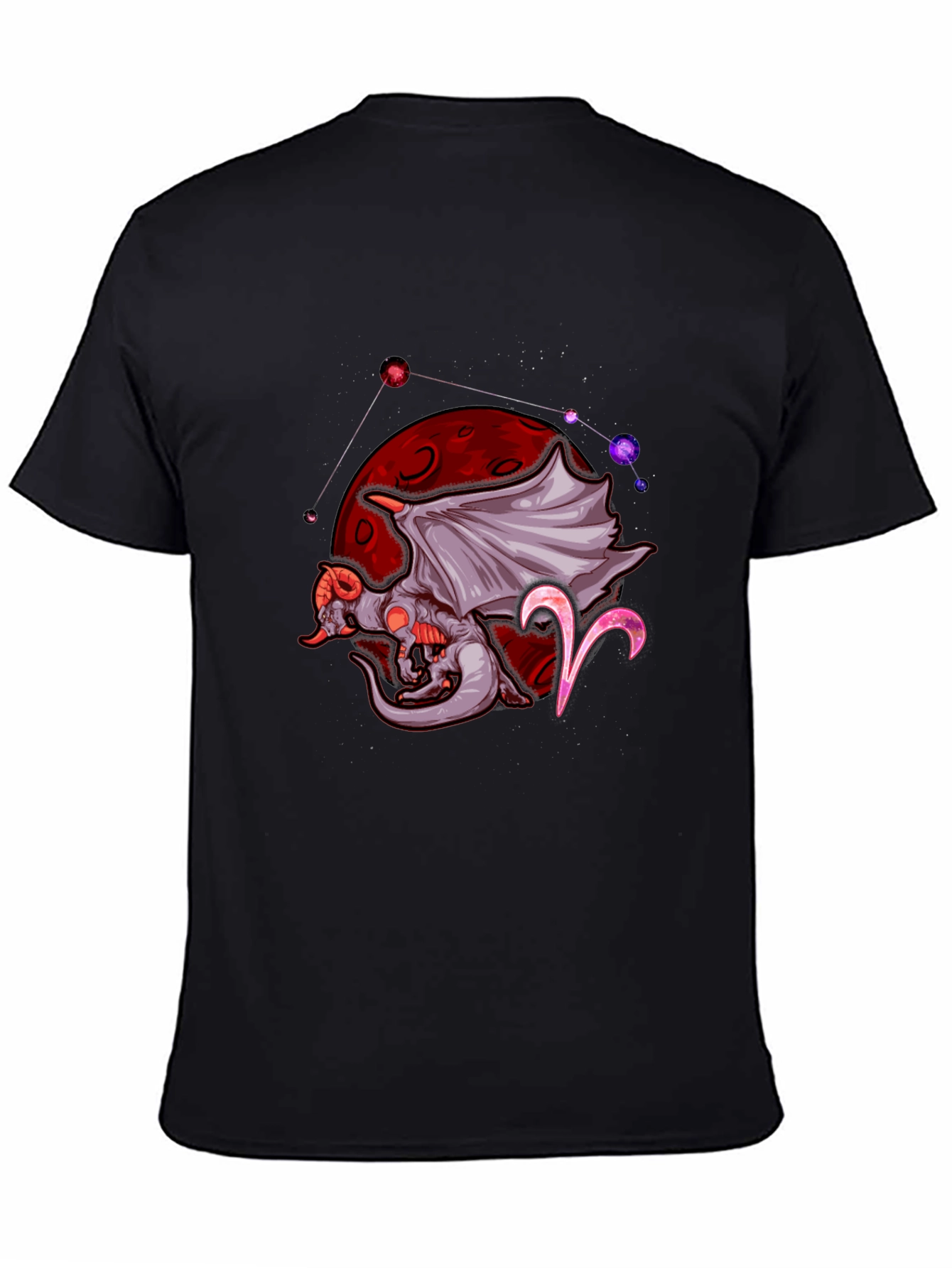 Aries Dragon Graphic Tee - Zodiac Design