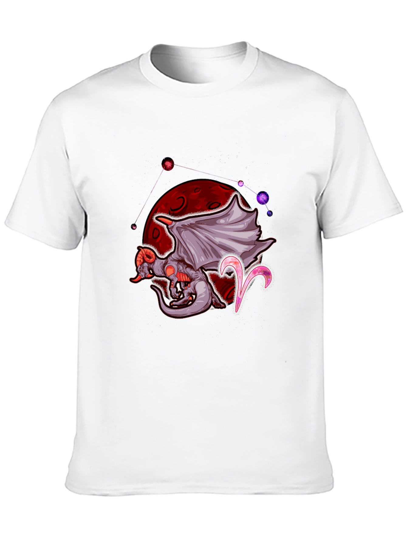 Aries Dragon Graphic Tee - Zodiac Design