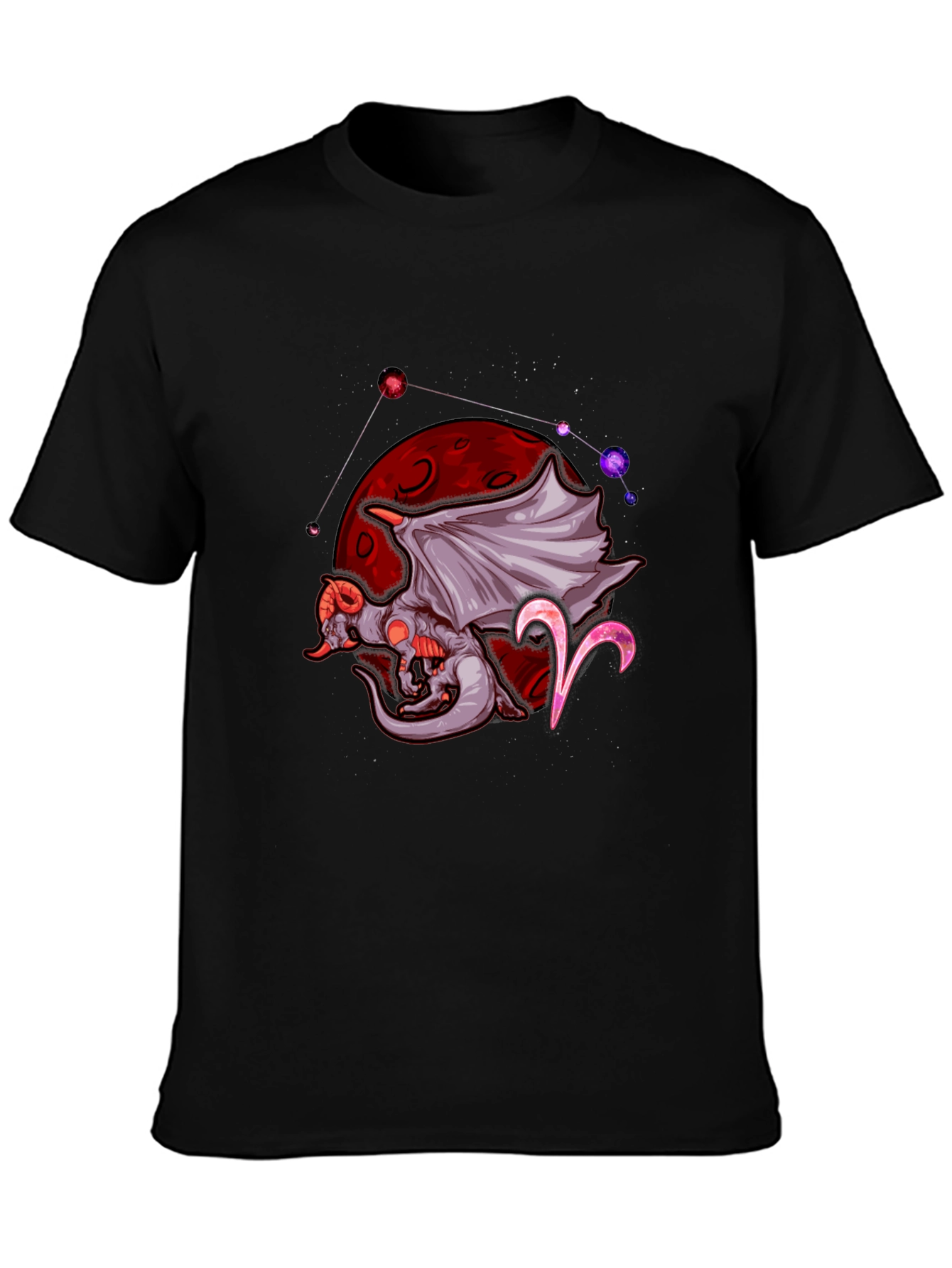 Aries Dragon Graphic Tee - Zodiac Design