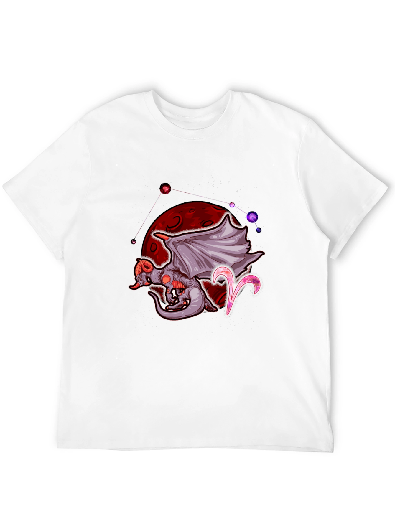 Aries Dragon Graphic Tee - Zodiac Design