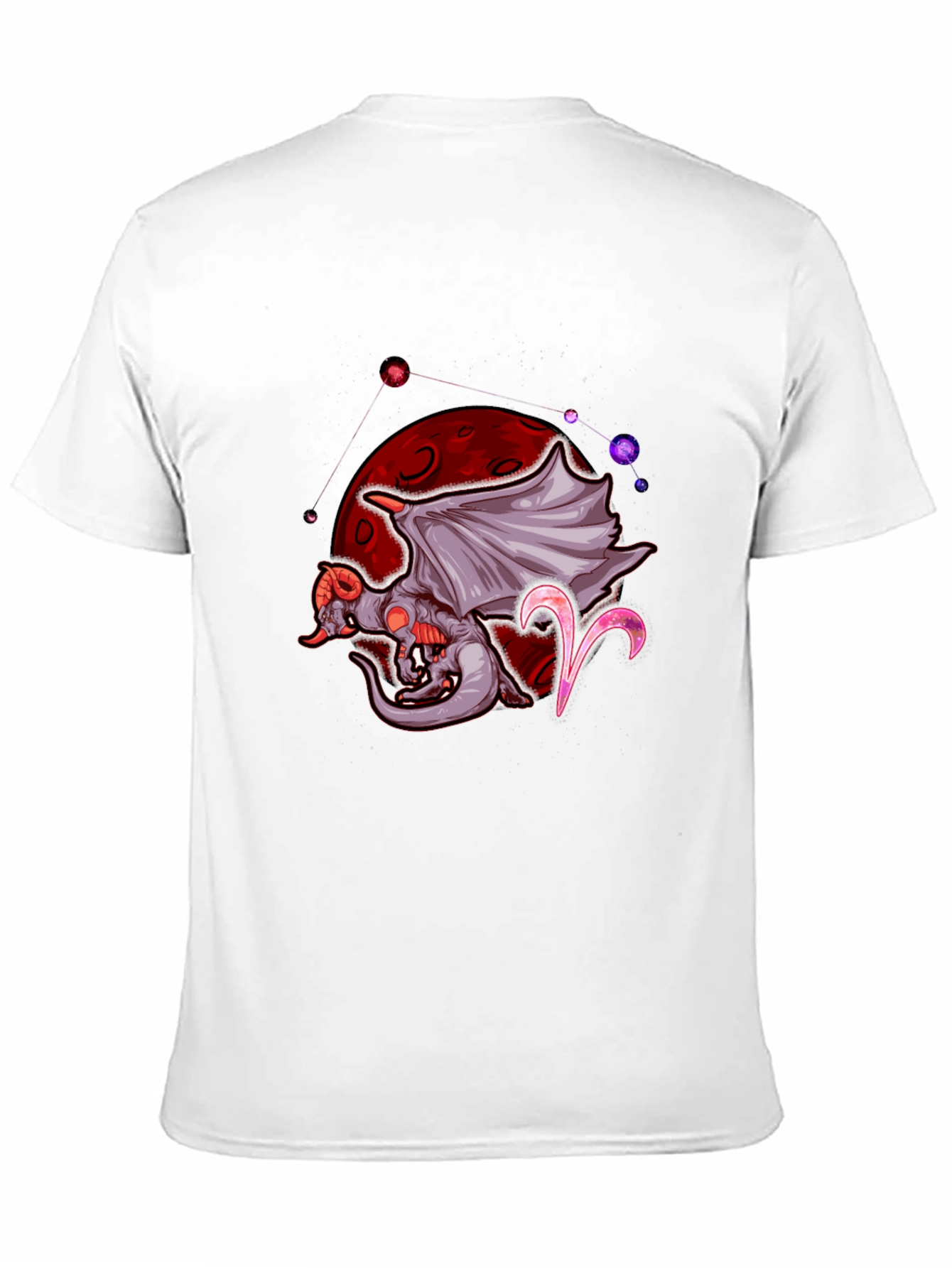 Aries Dragon Graphic Tee - Zodiac Design