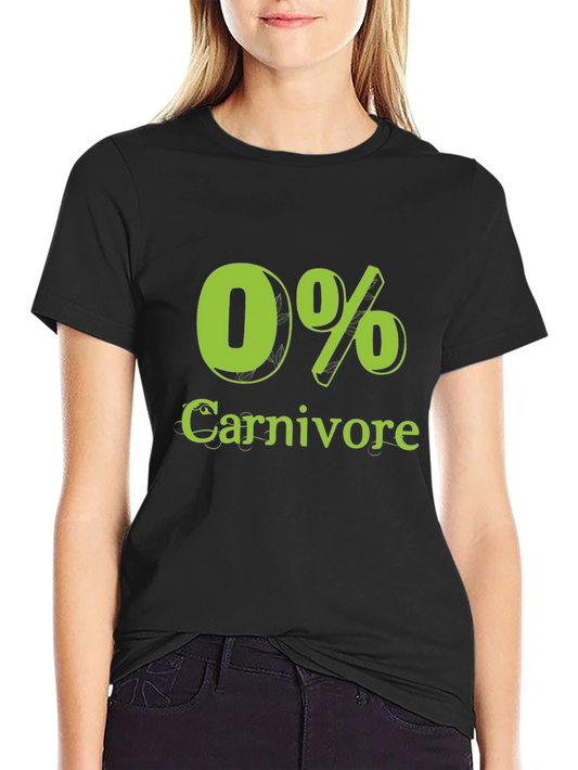 0% Carnivore T-Shirt Vegan Vegetarian Tee