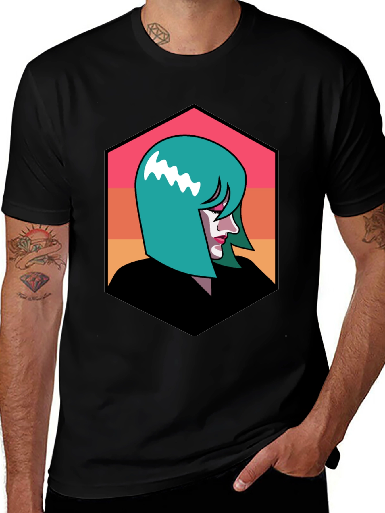 Retro Woman Graphic Tee - Stylish Comfort