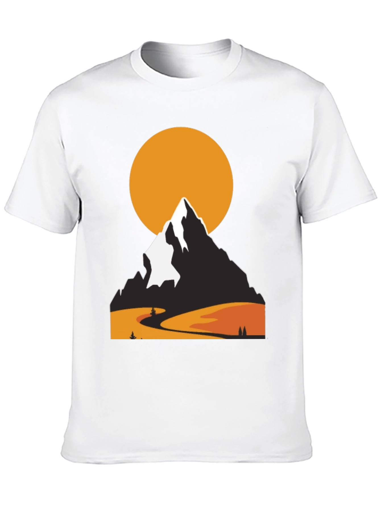 Mountain Sunset Graphic Tee - Nature Lovers Black T-Shirt
