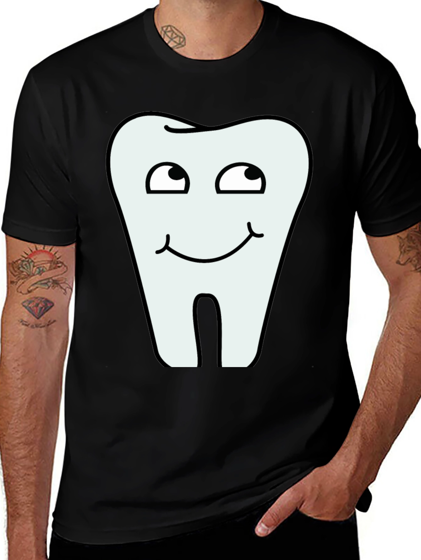 Funny Tooth Graphic T-Shirt - Novelty Dentist Tee