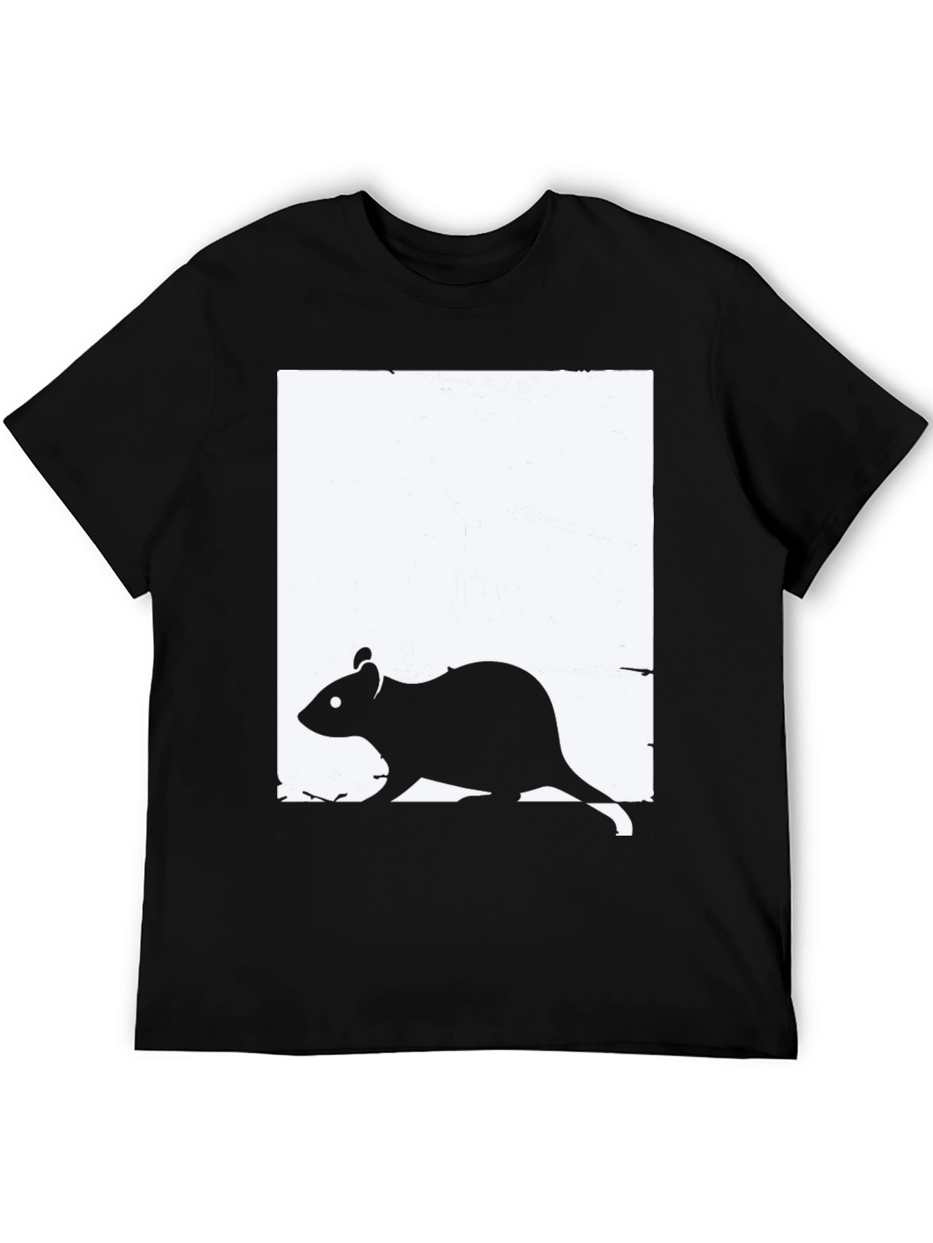 Rat Graphic Print Crew Neck T-Shirt
