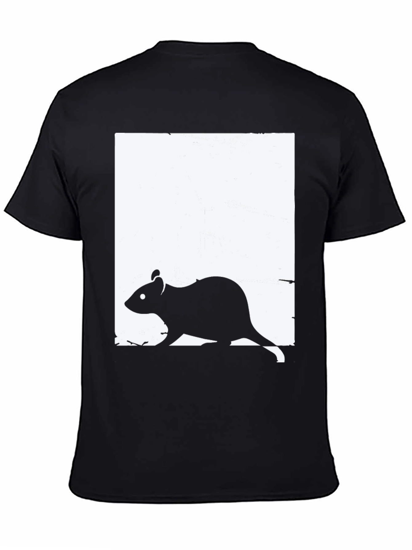 Rat Graphic Print Crew Neck T-Shirt