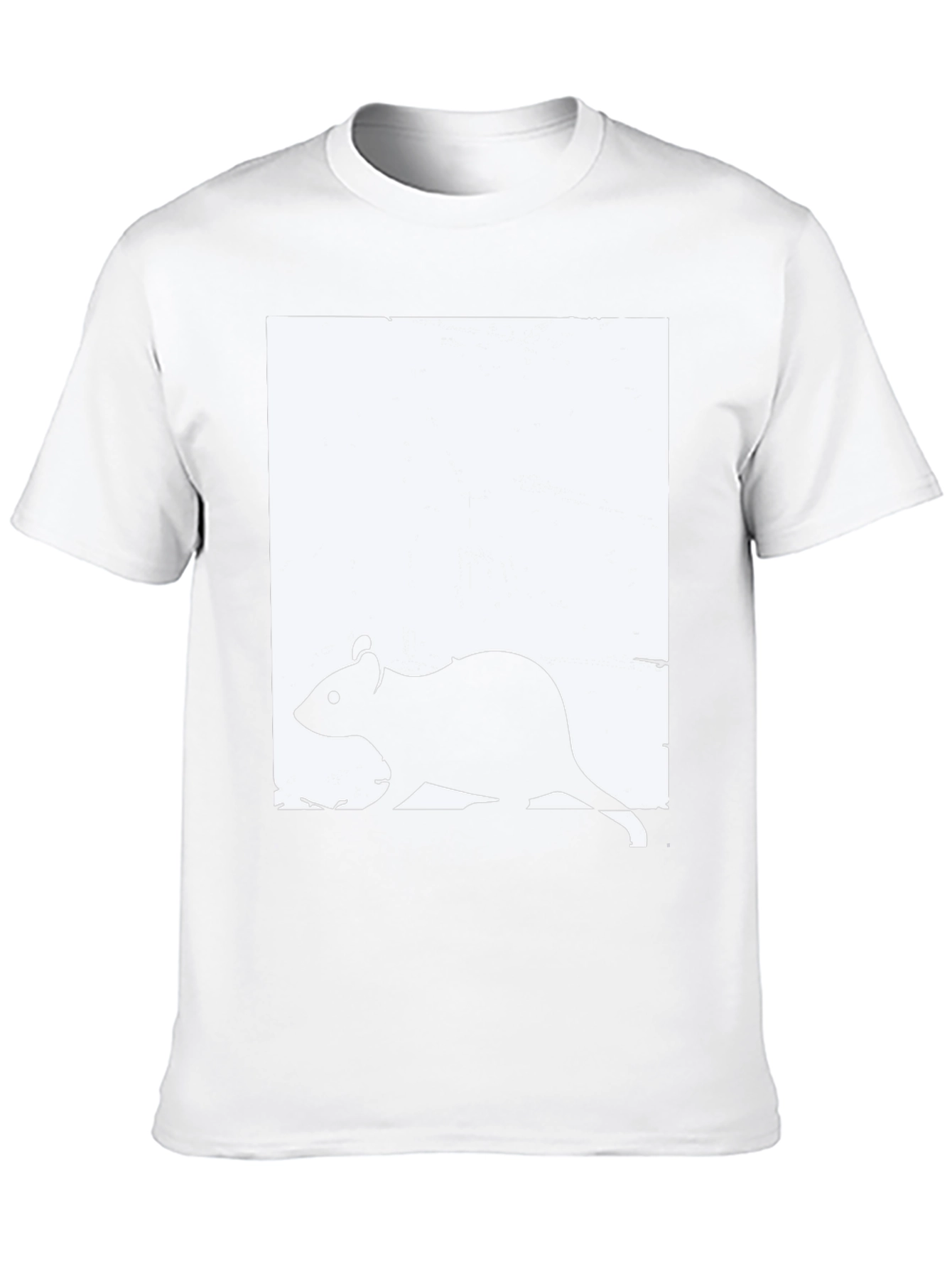 Rat Graphic Print Crew Neck T-Shirt