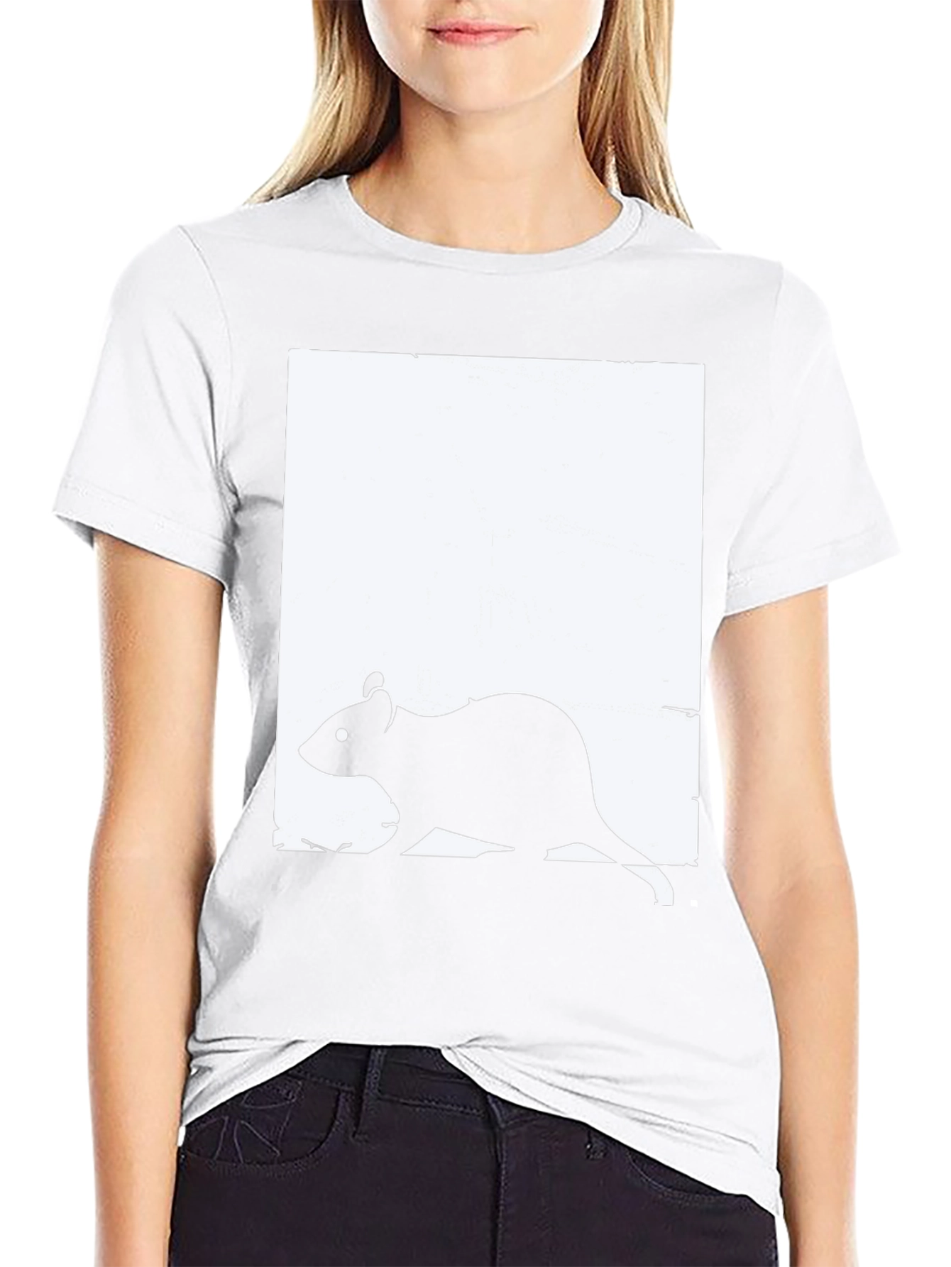 Rat Graphic Print Crew Neck T-Shirt