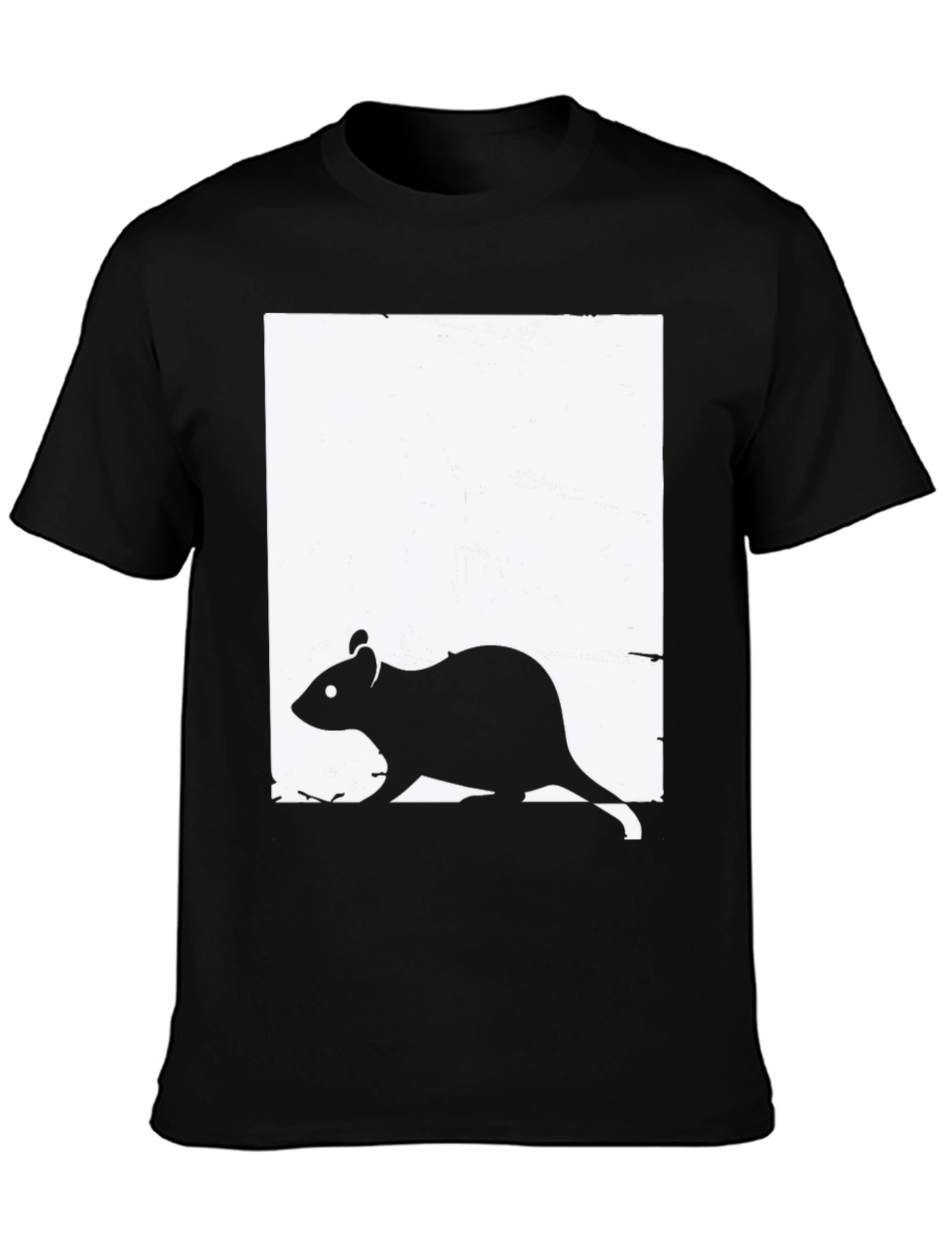 Rat Graphic Print Crew Neck T-Shirt