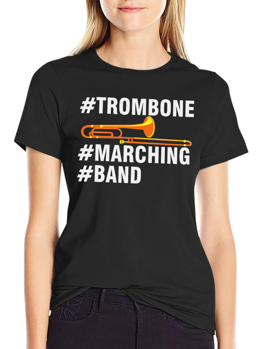 Trombone Marching Band Graphic T-Shirt