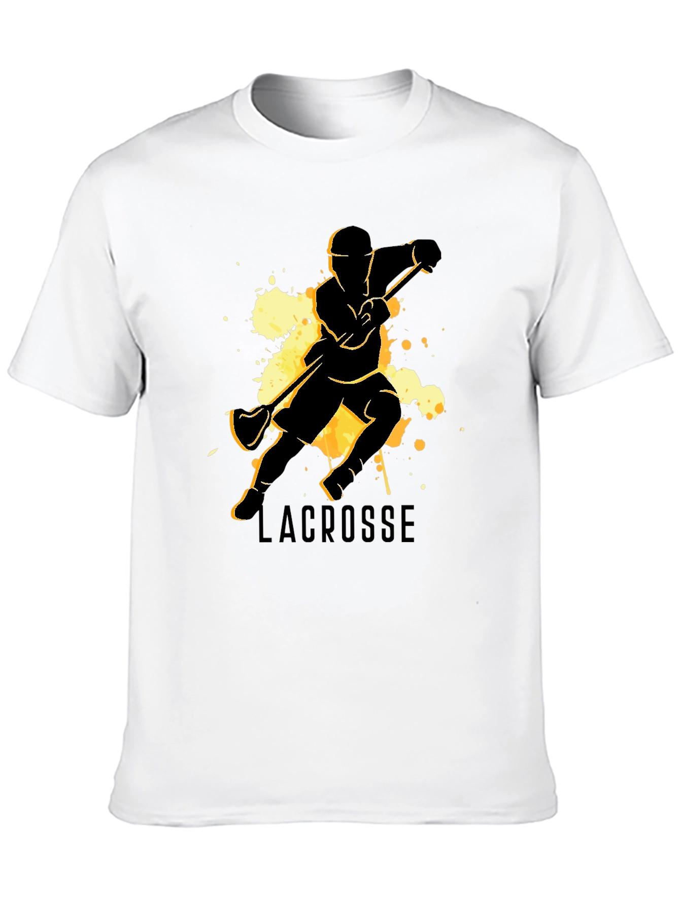Lacrosse Player Graphic Tee - Black