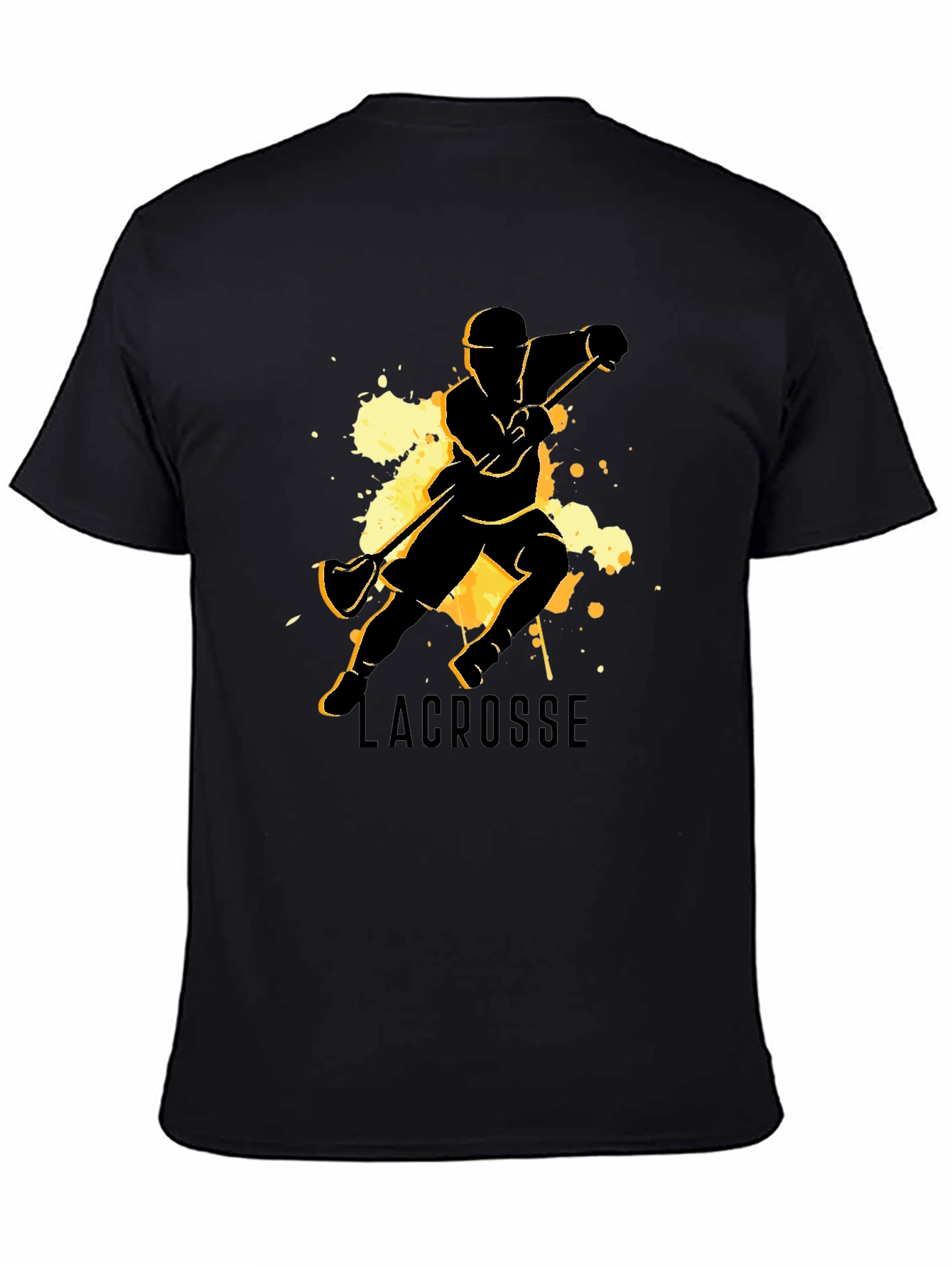 Lacrosse Player Graphic Tee - Black