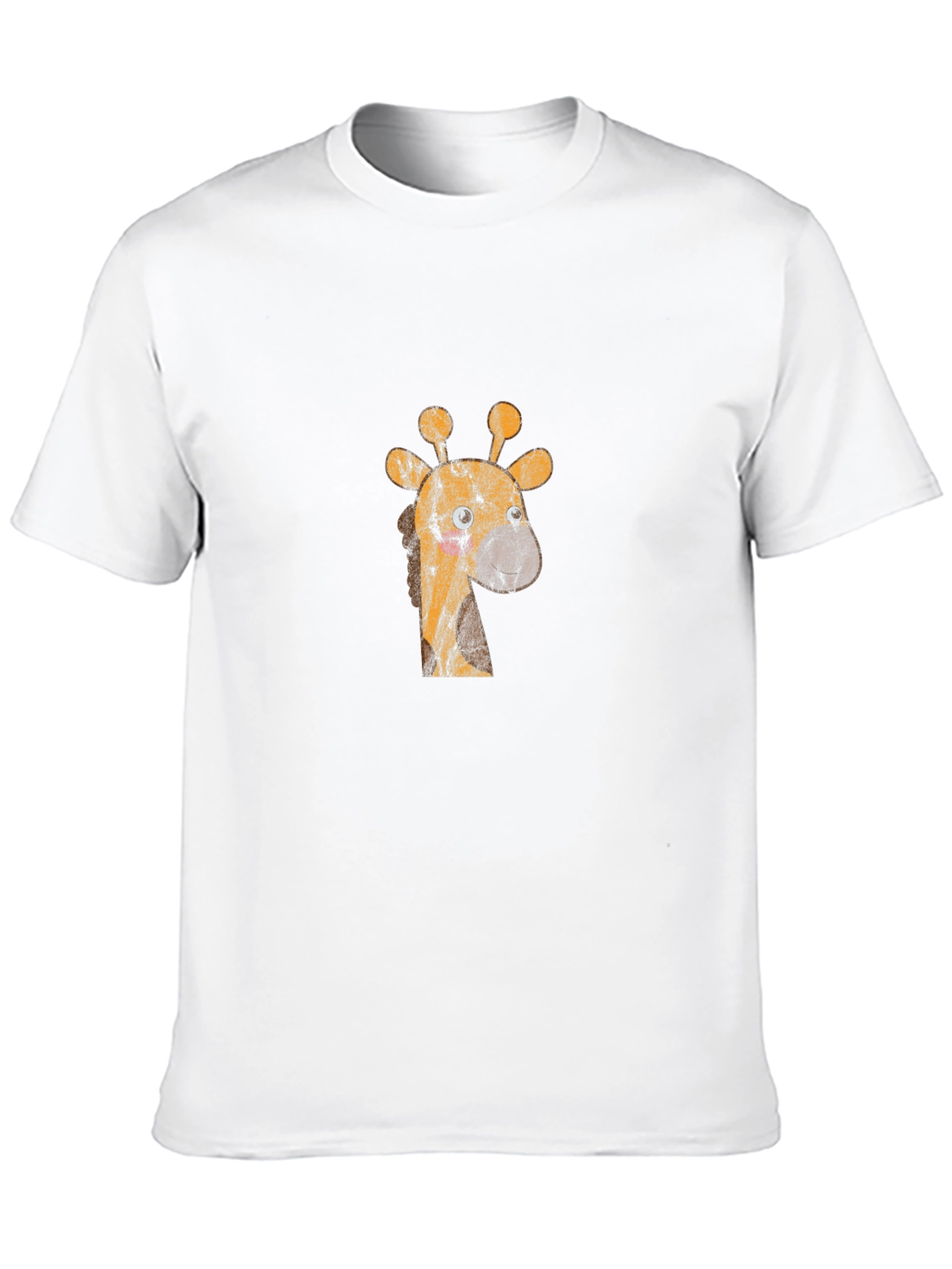 Giraffe Graphic Print Mens Black T-Shirt