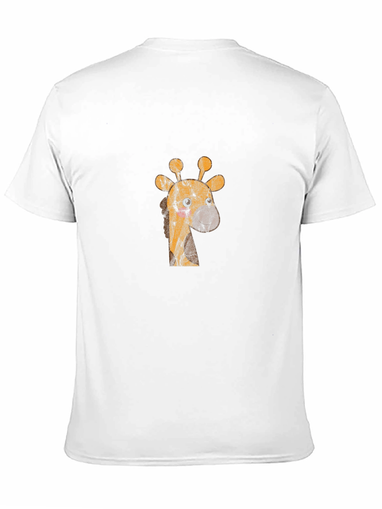 Giraffe Graphic Print Mens Black T-Shirt