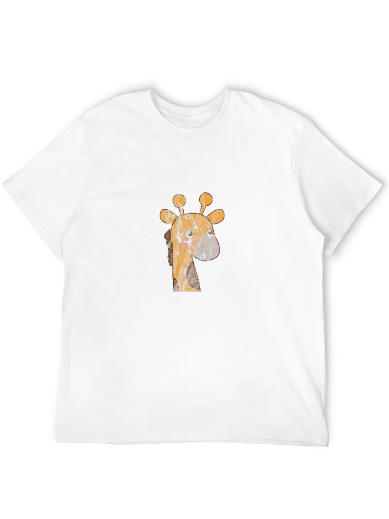 Giraffe Graphic Print Mens Black T-Shirt
