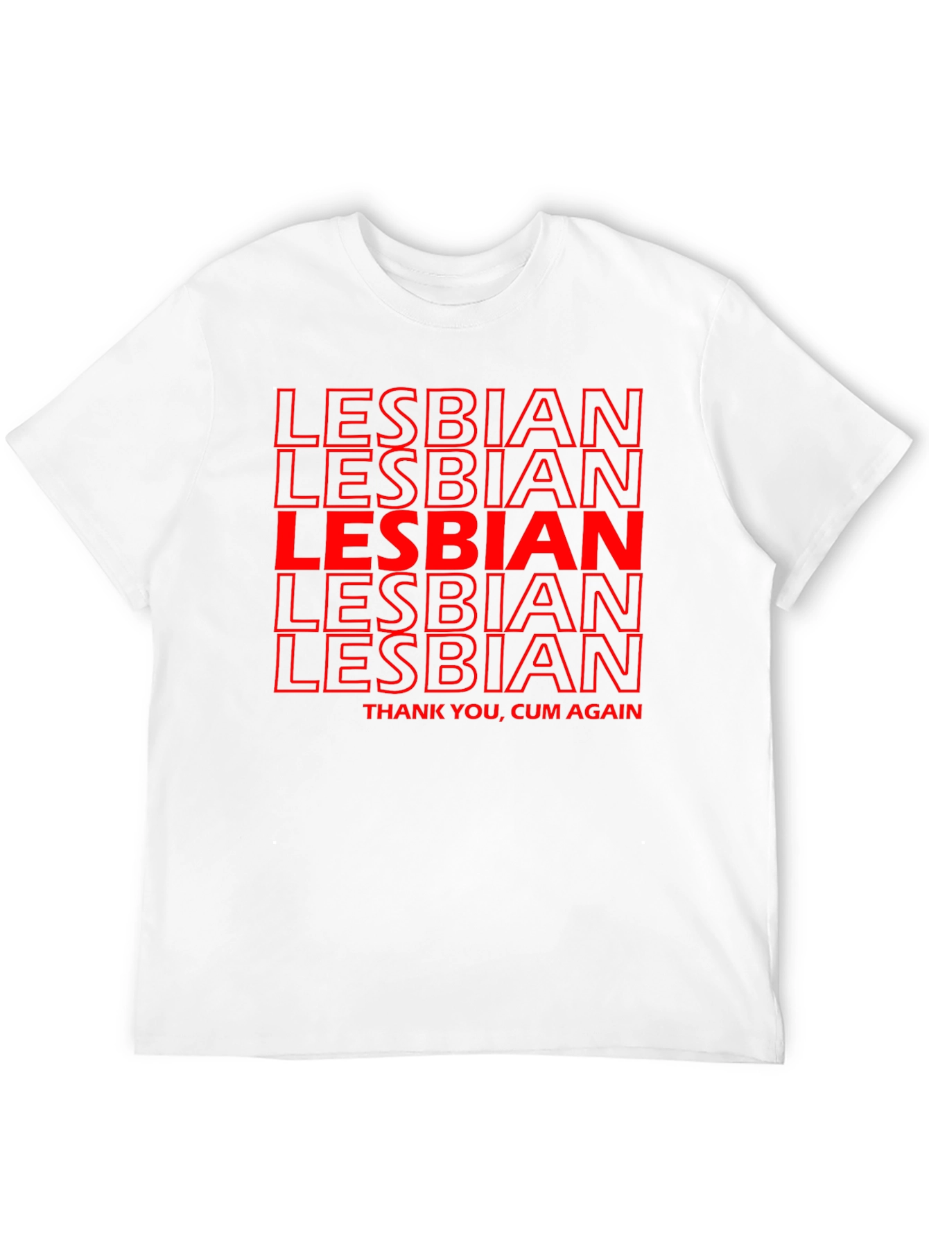 Lesbian T-Shirt - Bold Red Graphic Tee