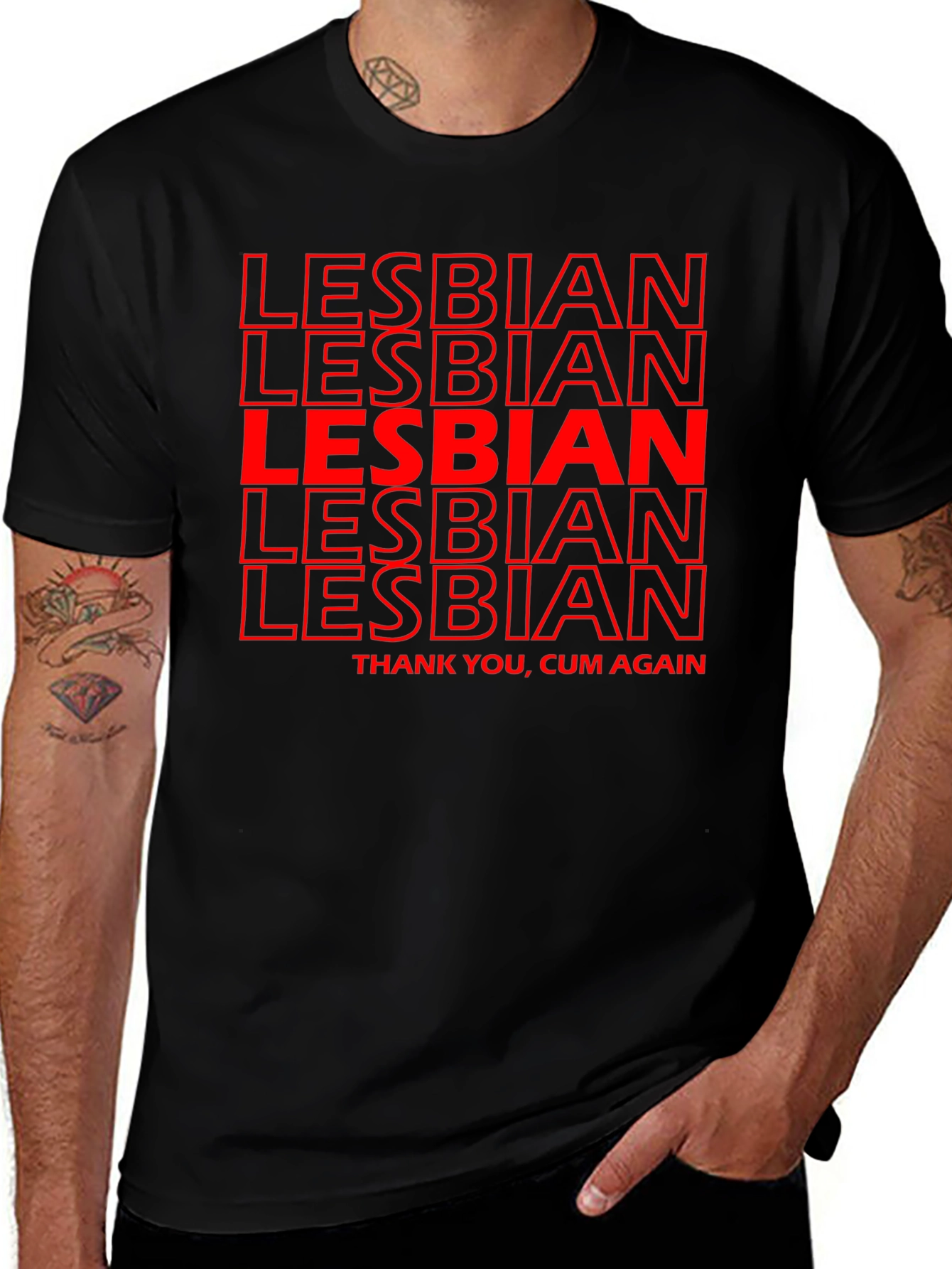 Lesbian T-Shirt - Bold Red Graphic Tee