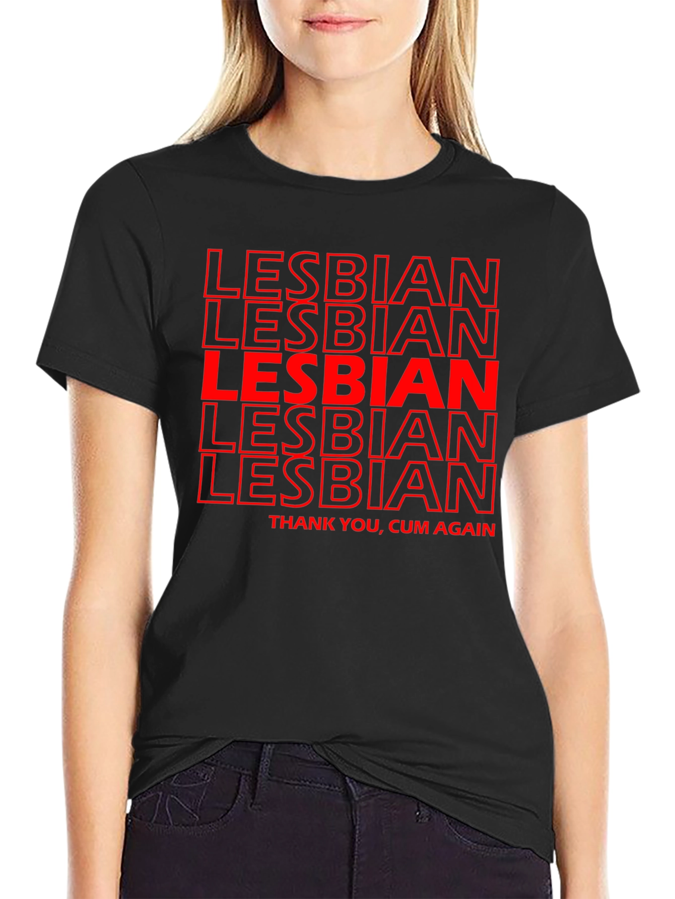 Lesbian T-Shirt - Bold Red Graphic Tee
