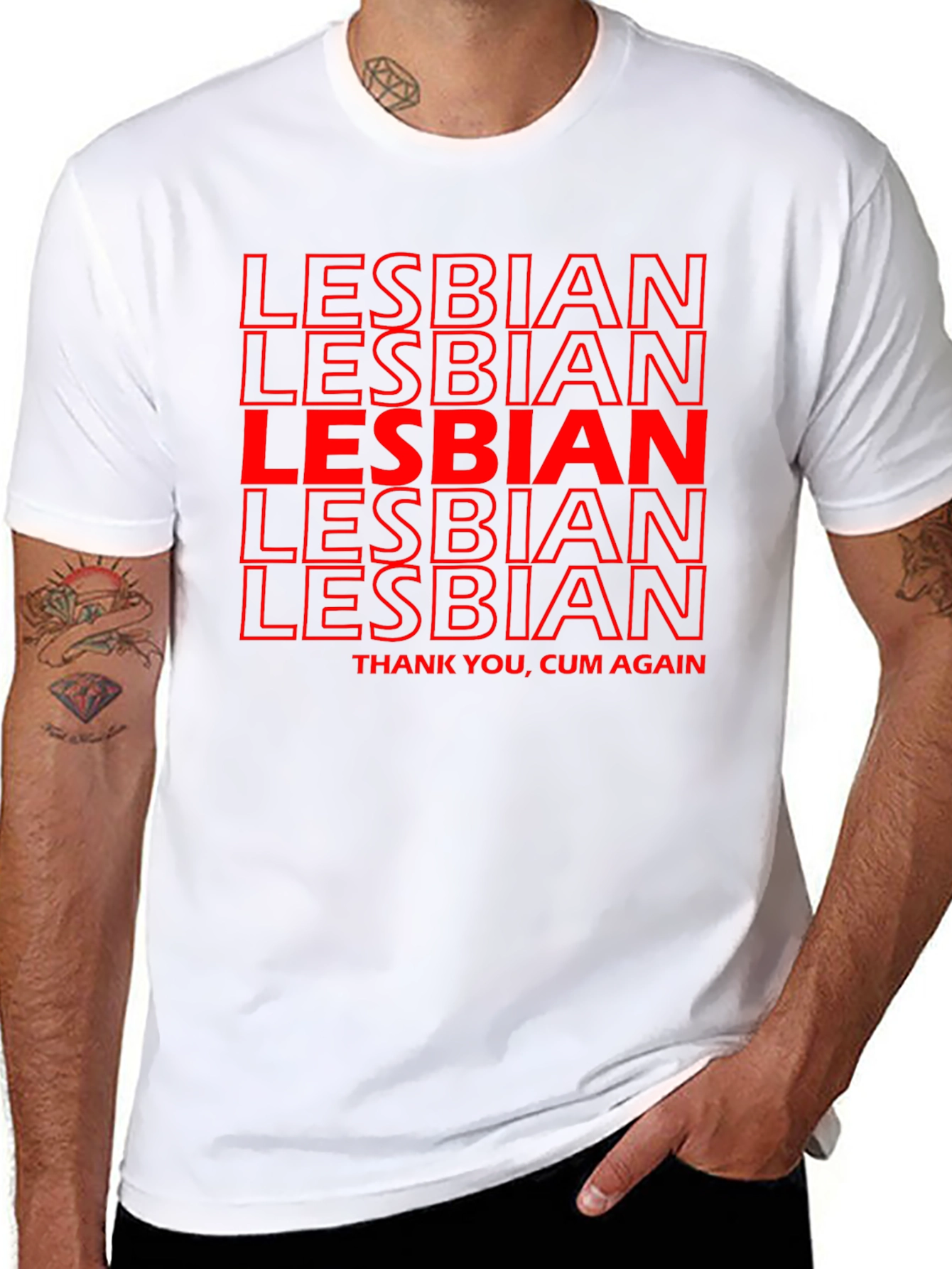 Lesbian T-Shirt - Bold Red Graphic Tee