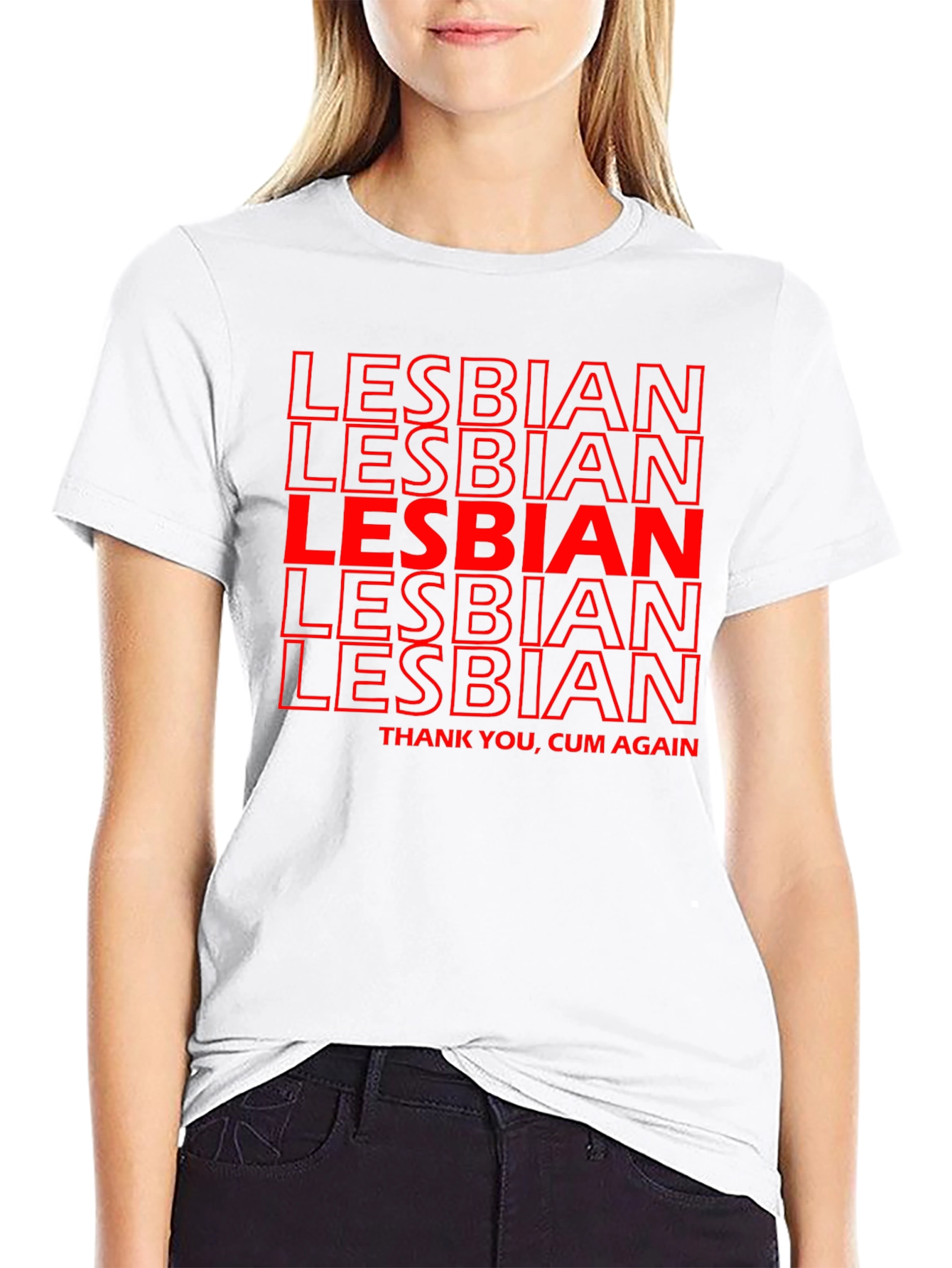 Lesbian T-Shirt - Bold Red Graphic Tee