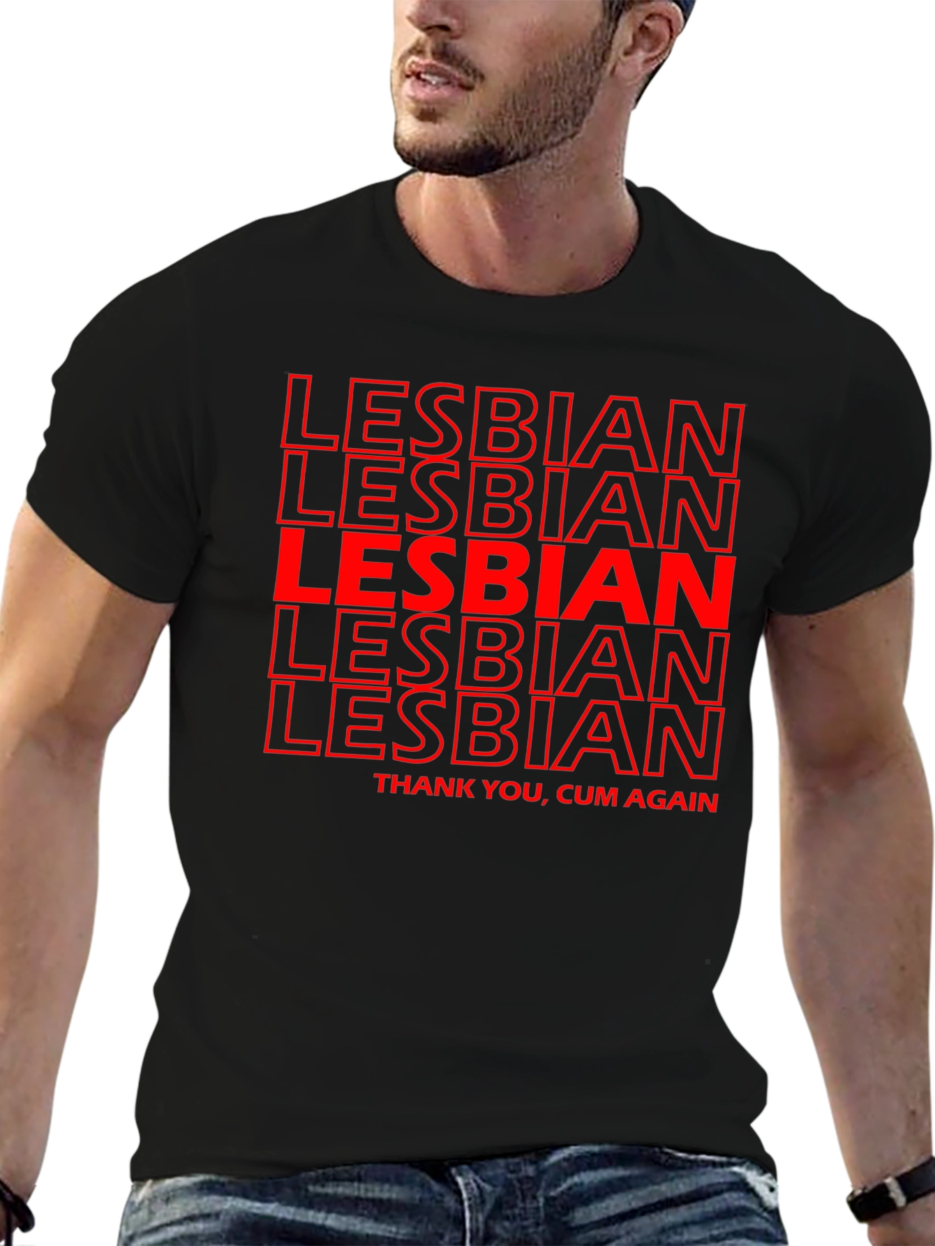 Lesbian T-Shirt - Bold Red Graphic Tee