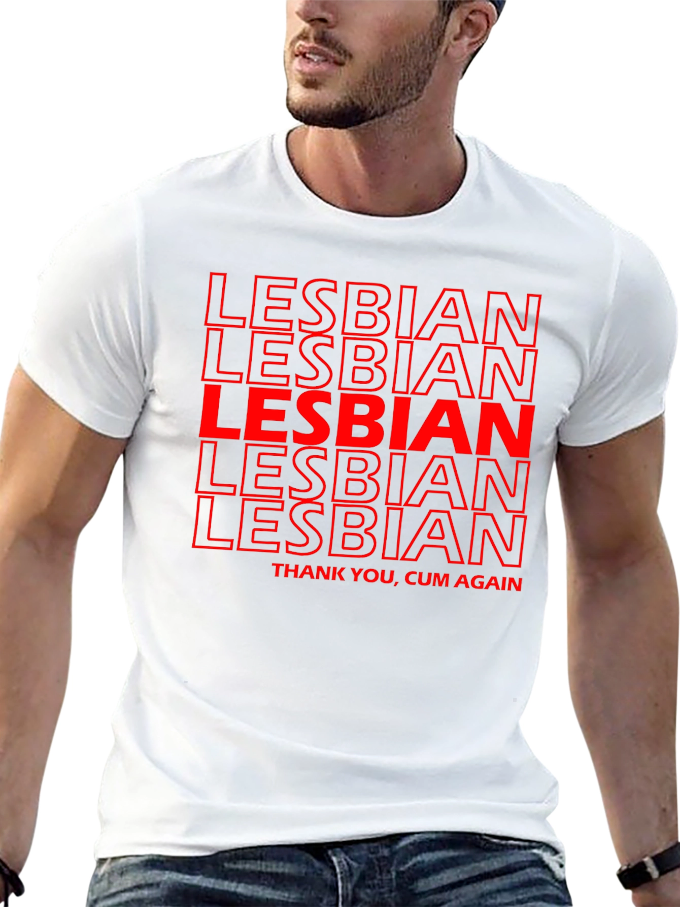 Lesbian T-Shirt - Bold Red Graphic Tee