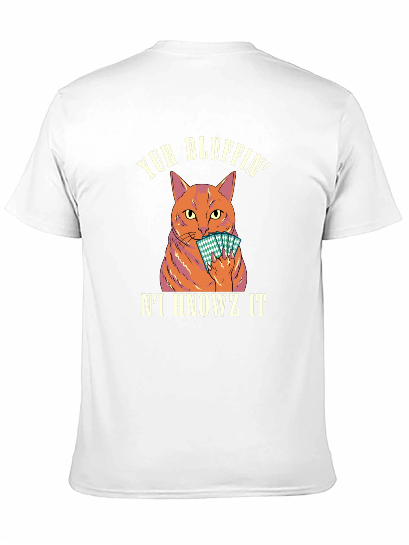 Yur Bluffin Cat Graphic T-Shirt - Black
