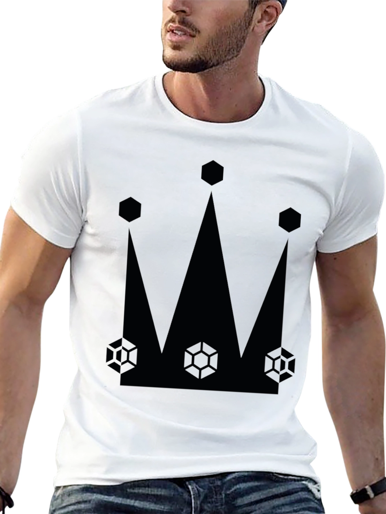 King Crown Graphic Tee - Stylish Black Cotton T-Shirt