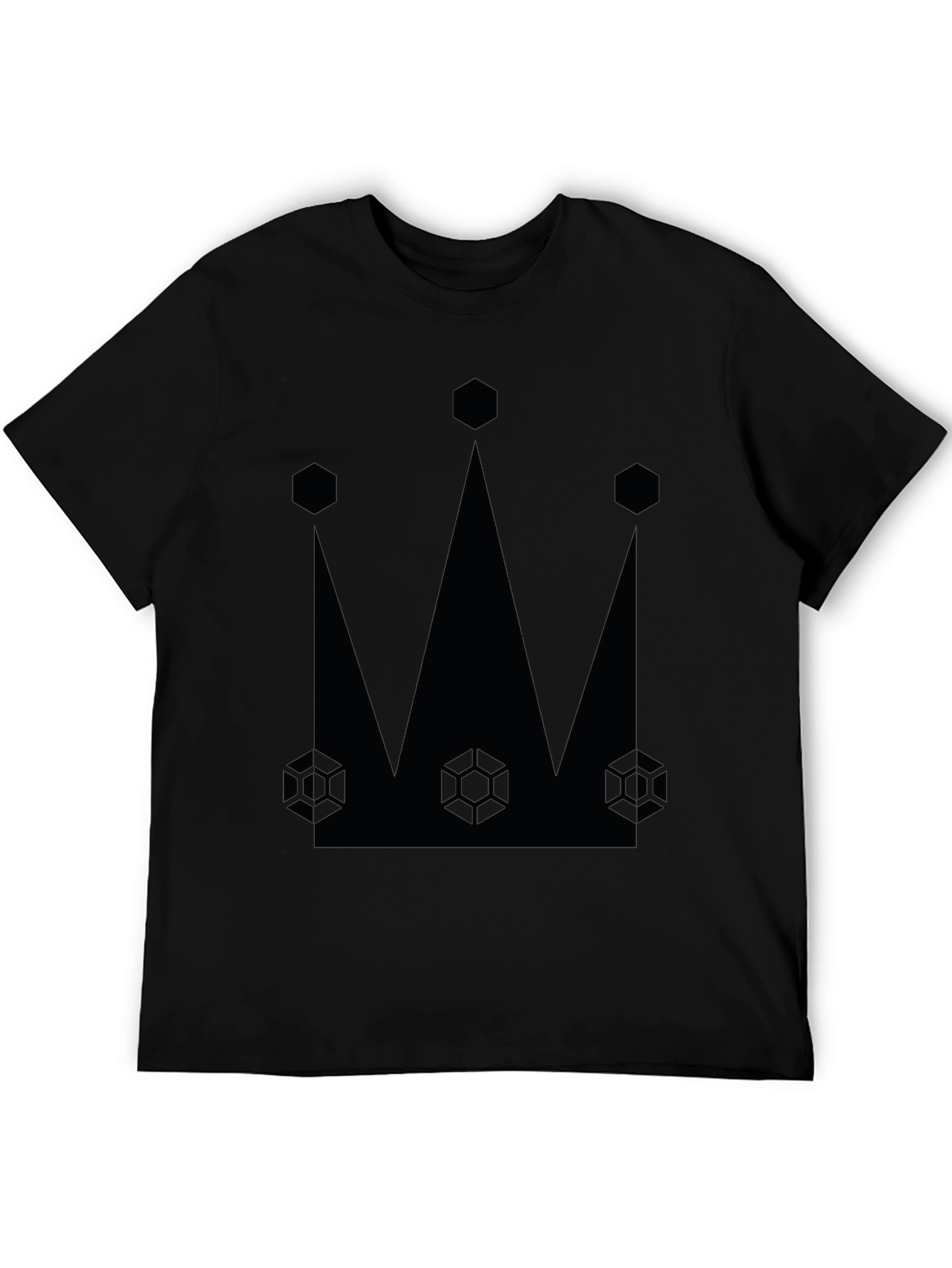 King Crown Graphic Tee - Stylish Black Cotton T-Shirt