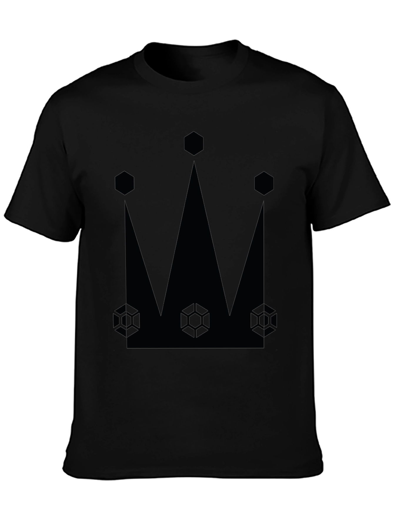 King Crown Graphic Tee - Stylish Black Cotton T-Shirt