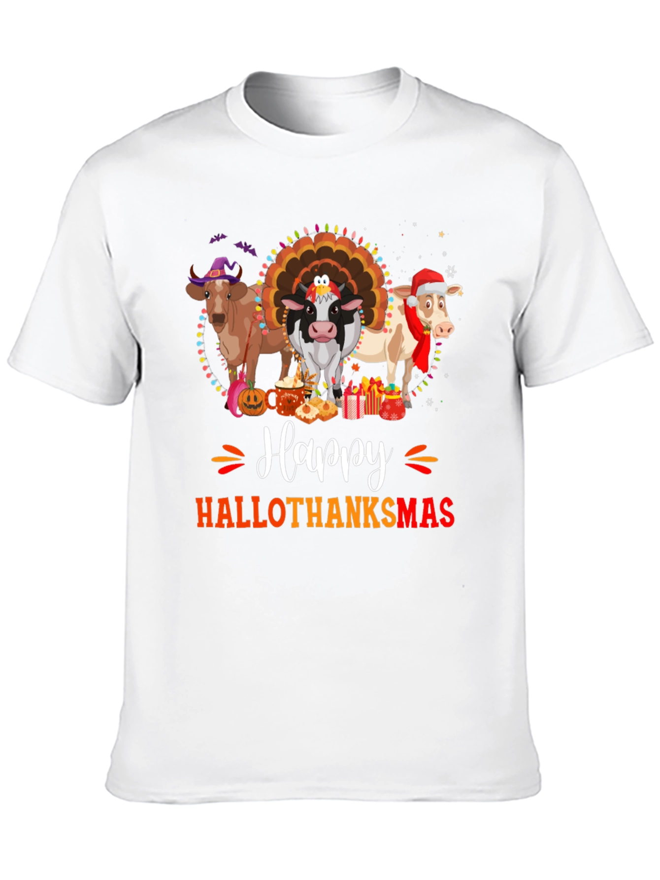 Hallothanksmas Cow T-Shirt