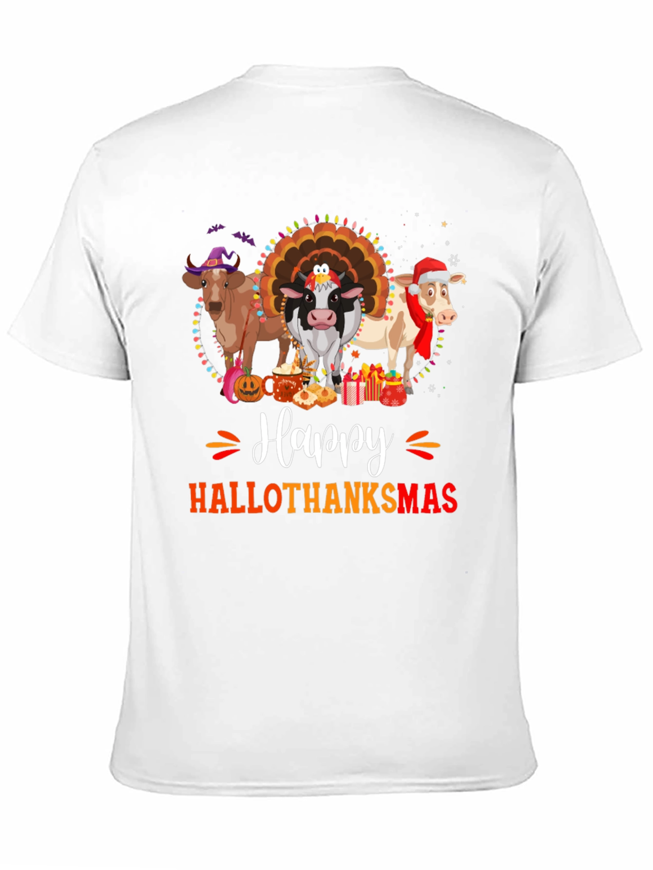 Hallothanksmas Cow T-Shirt