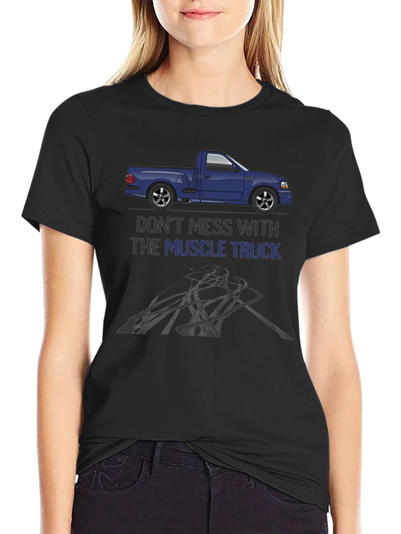 Muscle Truck Graphic Tee - Black