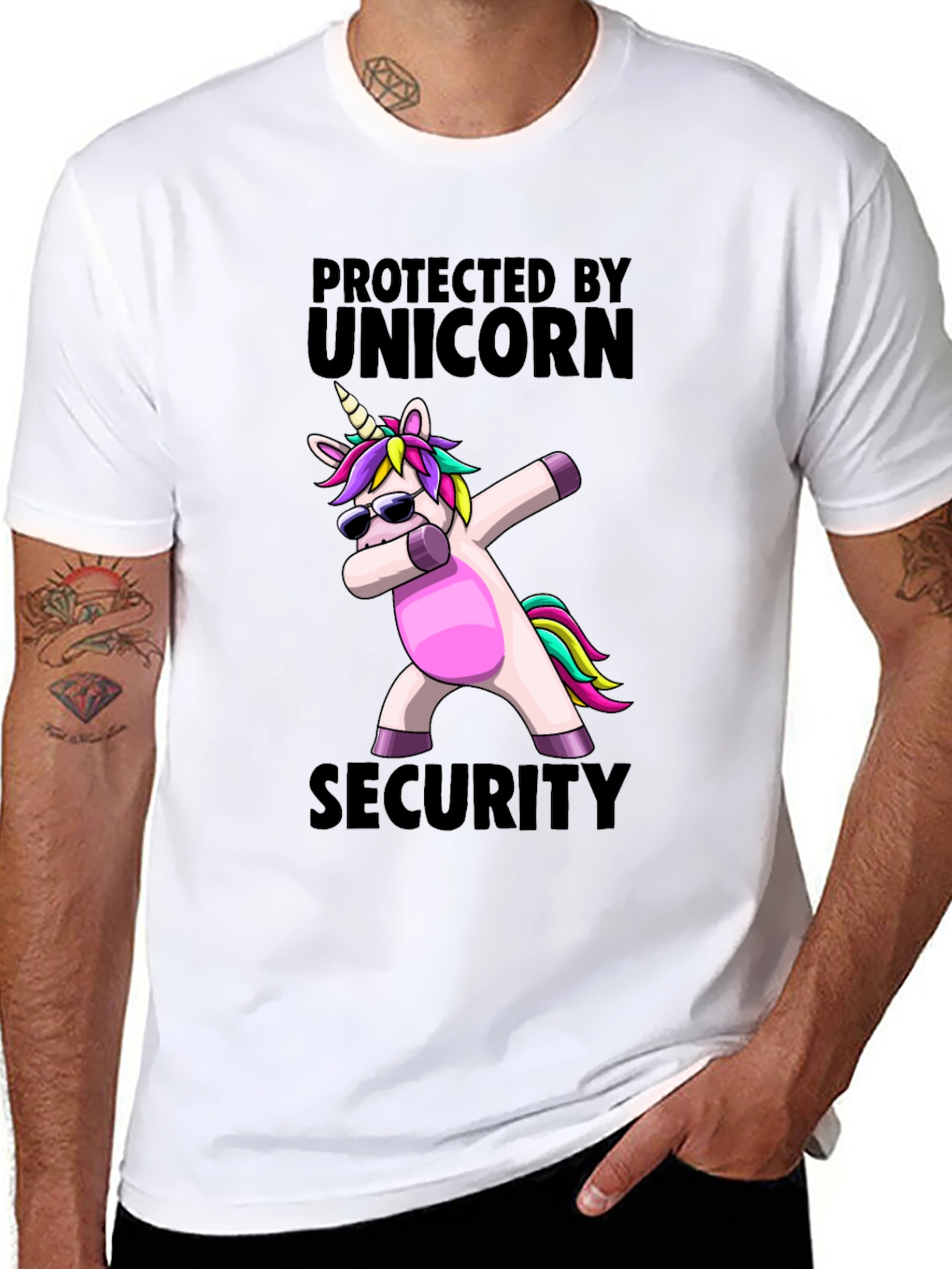 Unicorn Security Graphic Tee - Black